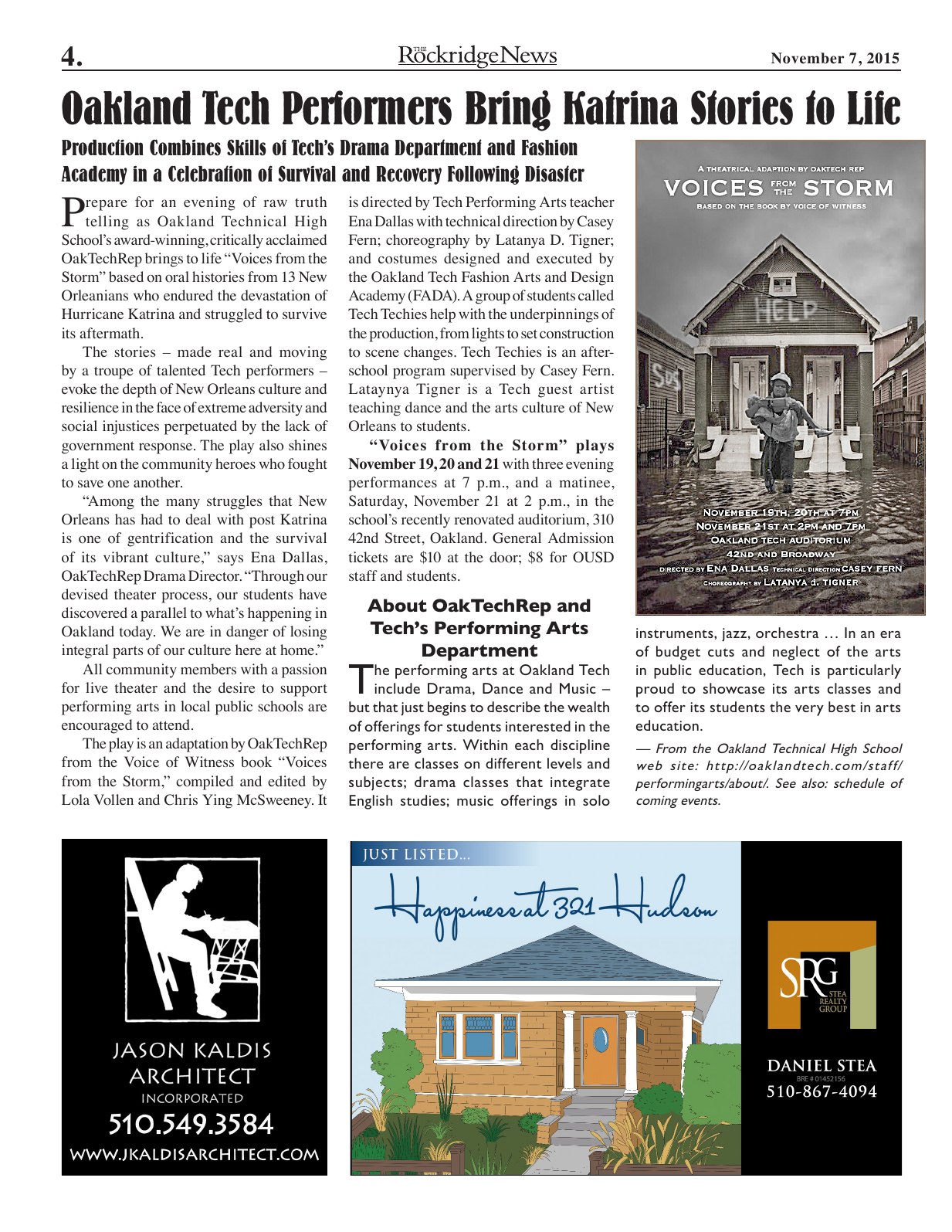 Click to zoom in The Rockridge News, November 2015, page 4