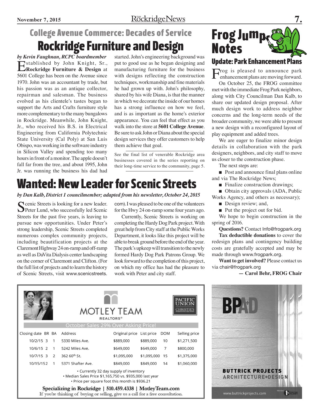 Click to zoom in The Rockridge News, November 2015, page 7