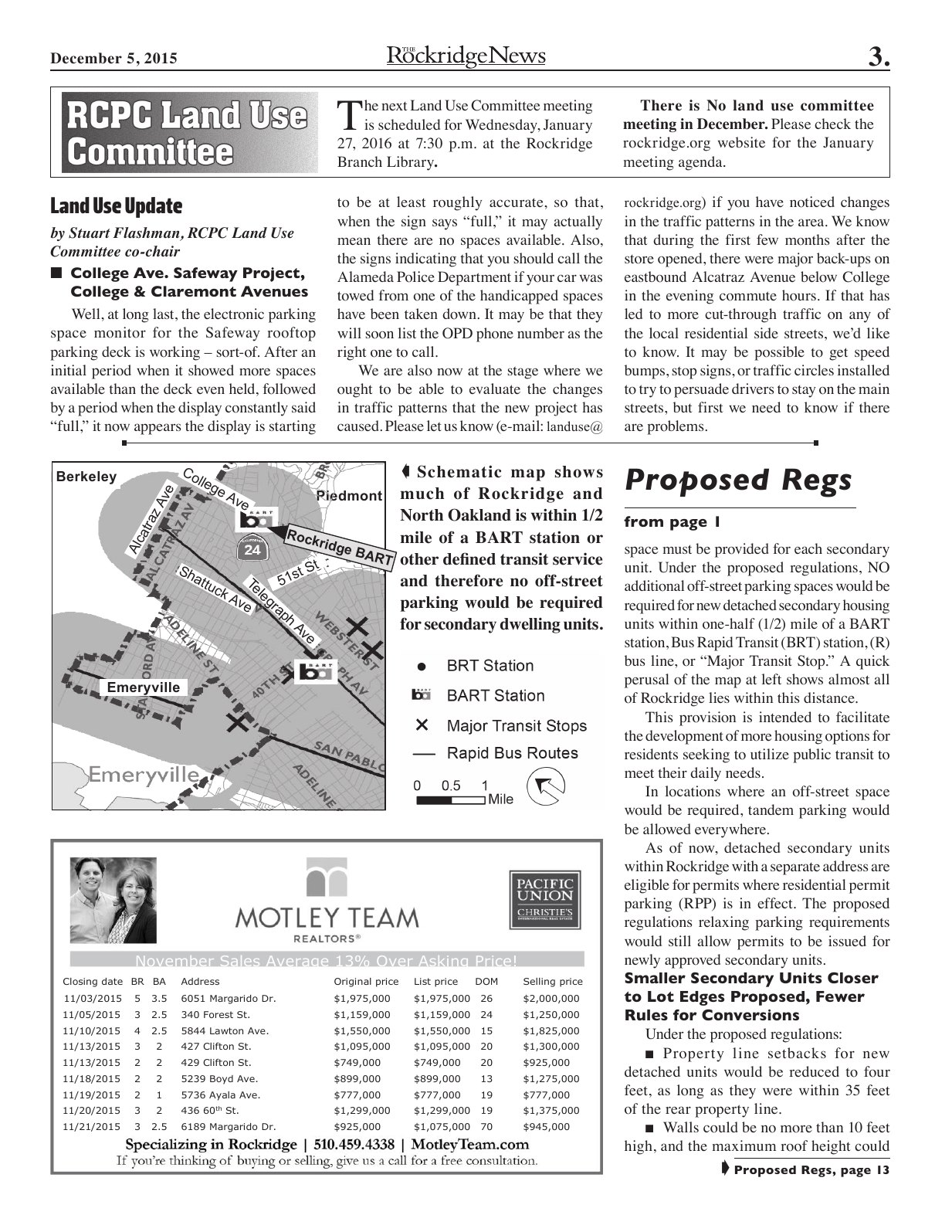 The Rockridge News, December 2015, page 3
