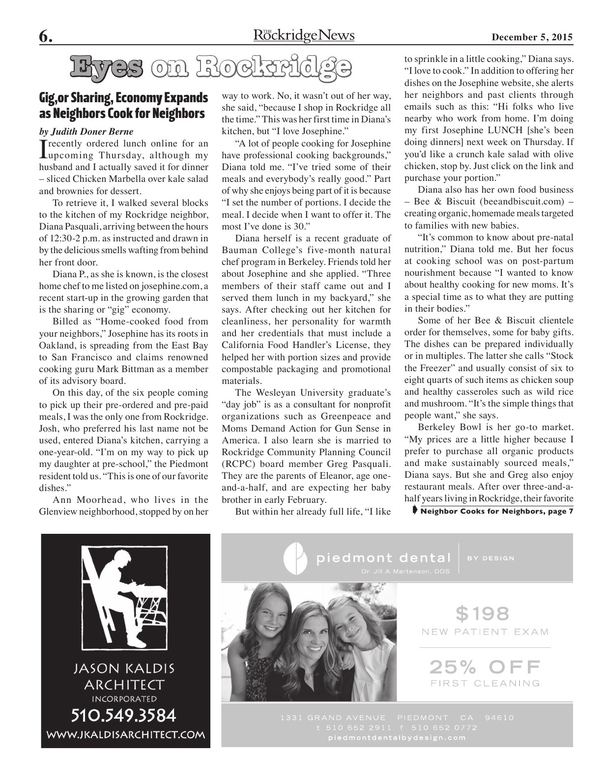 Click to zoom in The Rockridge News, December 2015, page 6