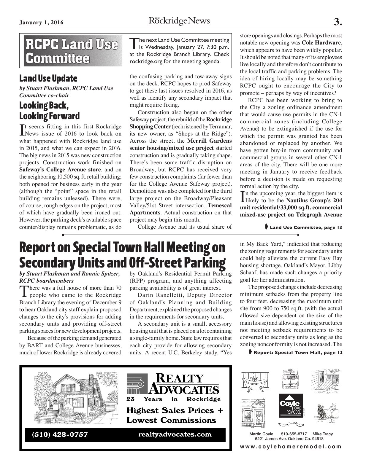 Click to zoom in The Rockridge News, January 2016, page 3