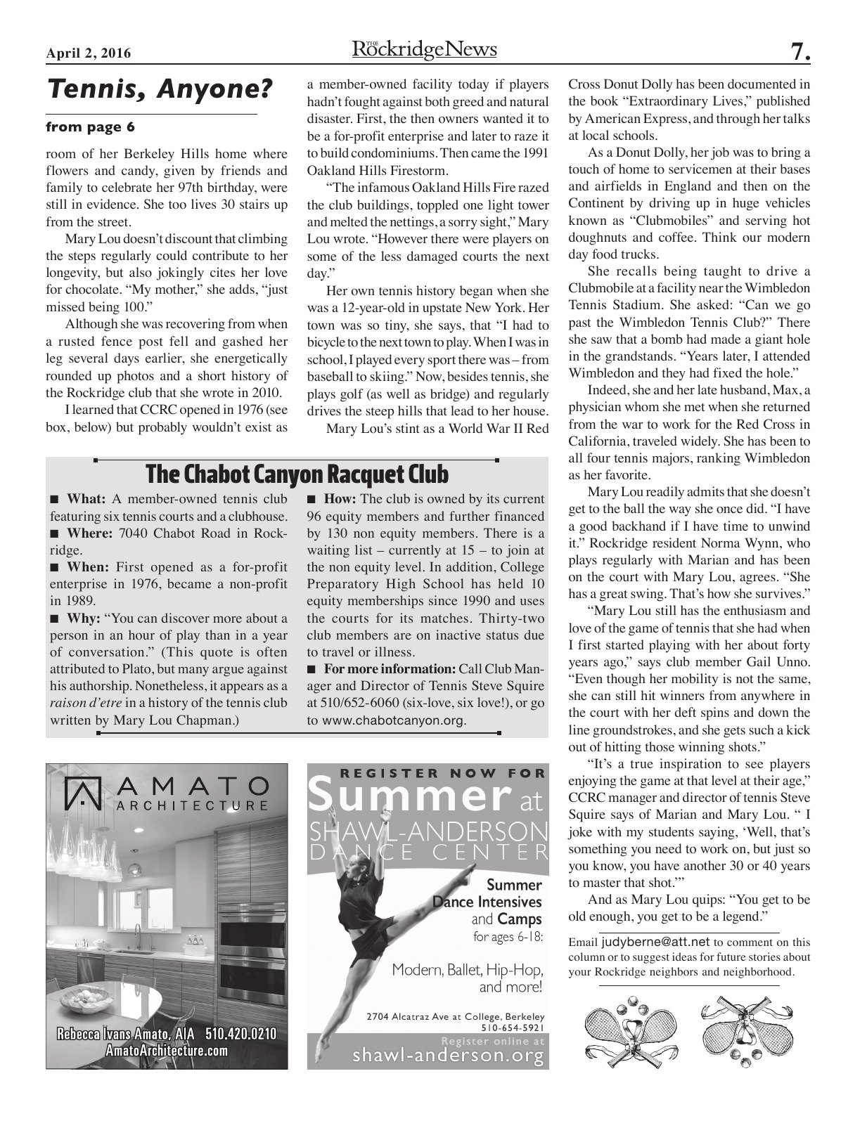 Click to zoom in The Rockridge News, April 2016, page 7