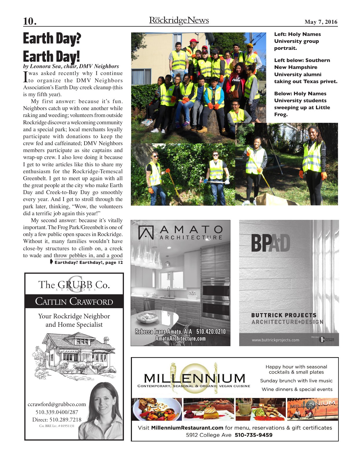 Click to zoom in The Rockridge News, May 2016, page 10