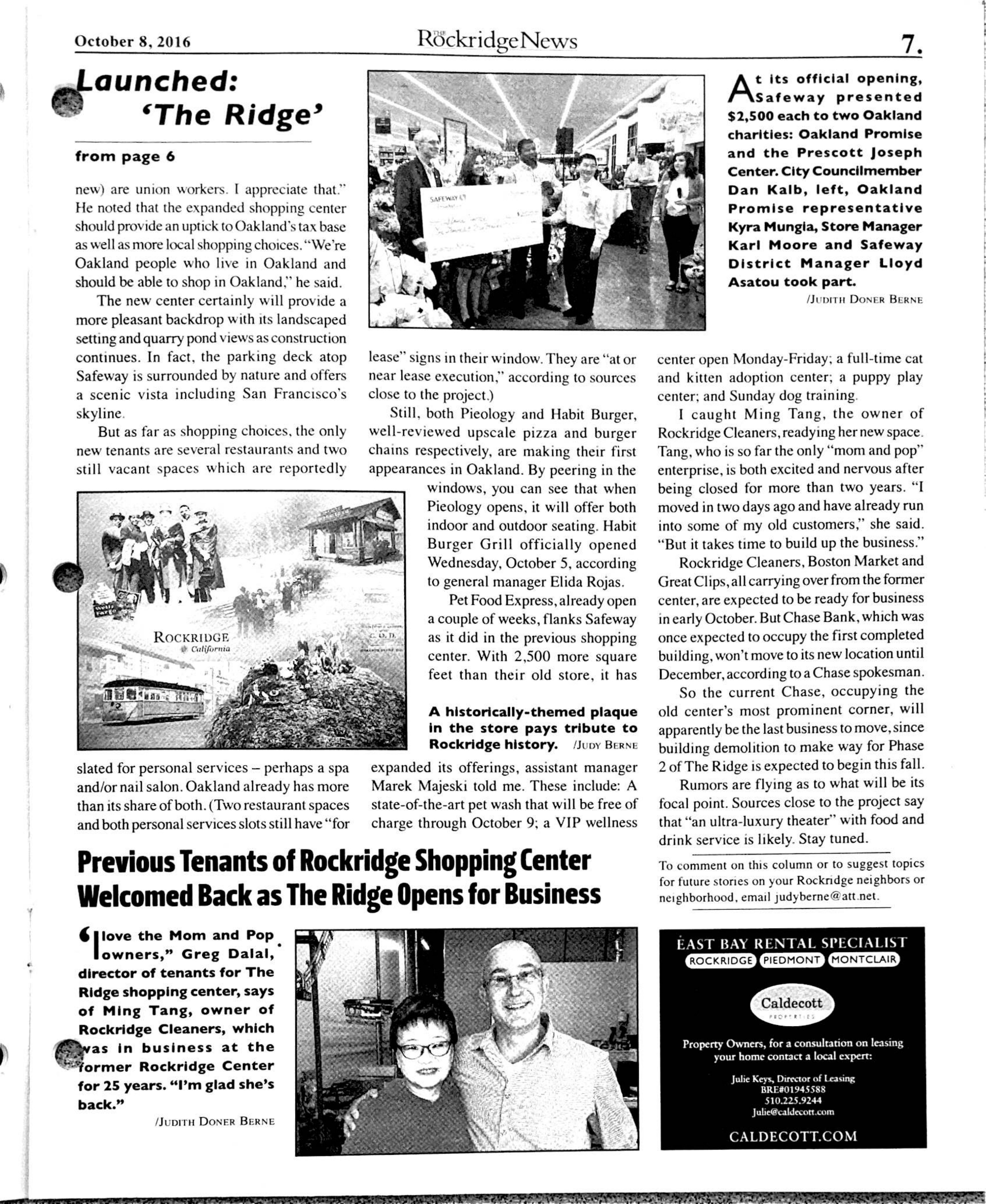 Click to zoom in The Rockridge News, October 2016, page 7
