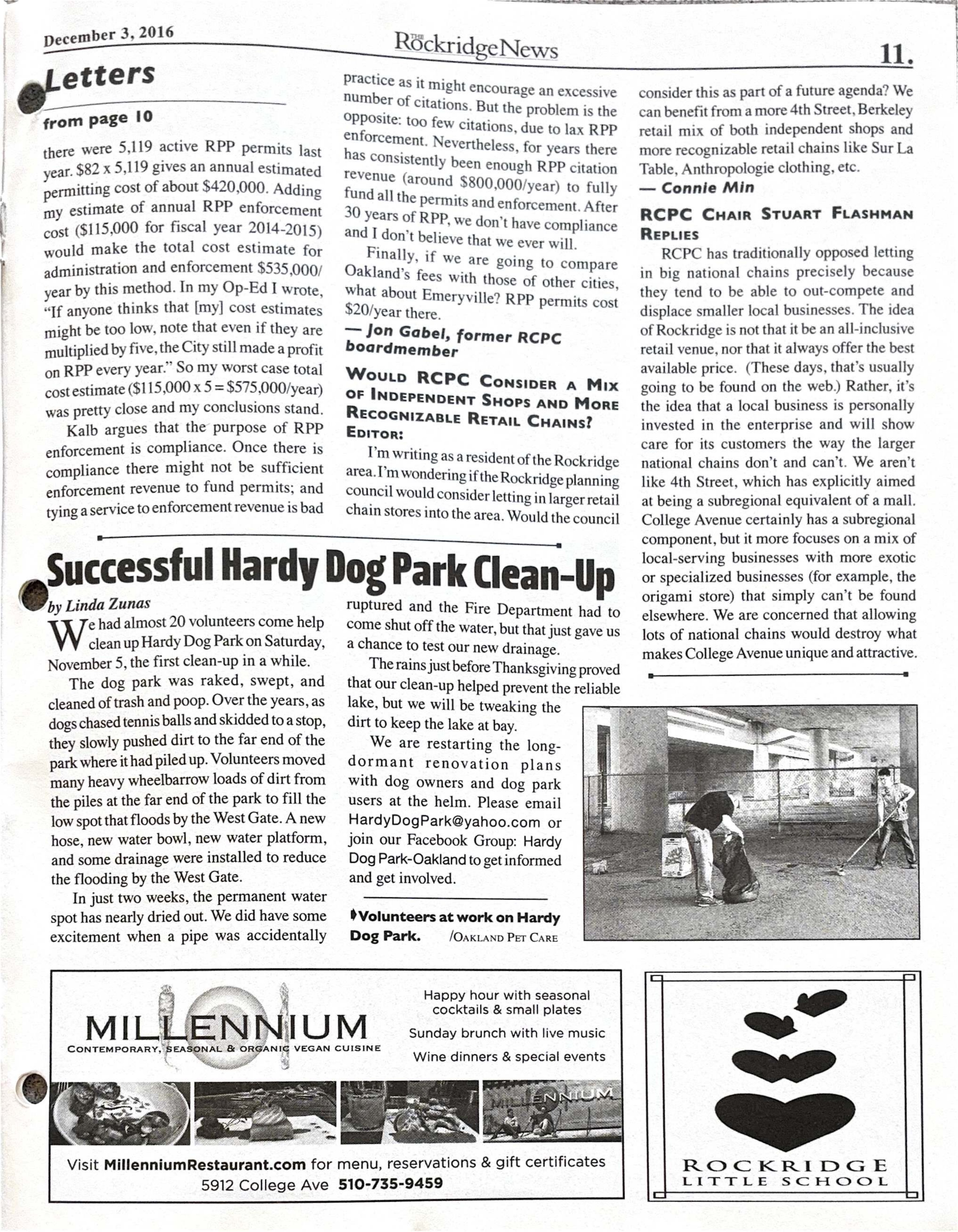 Click to zoom in The Rockridge News, December 2016, page 11