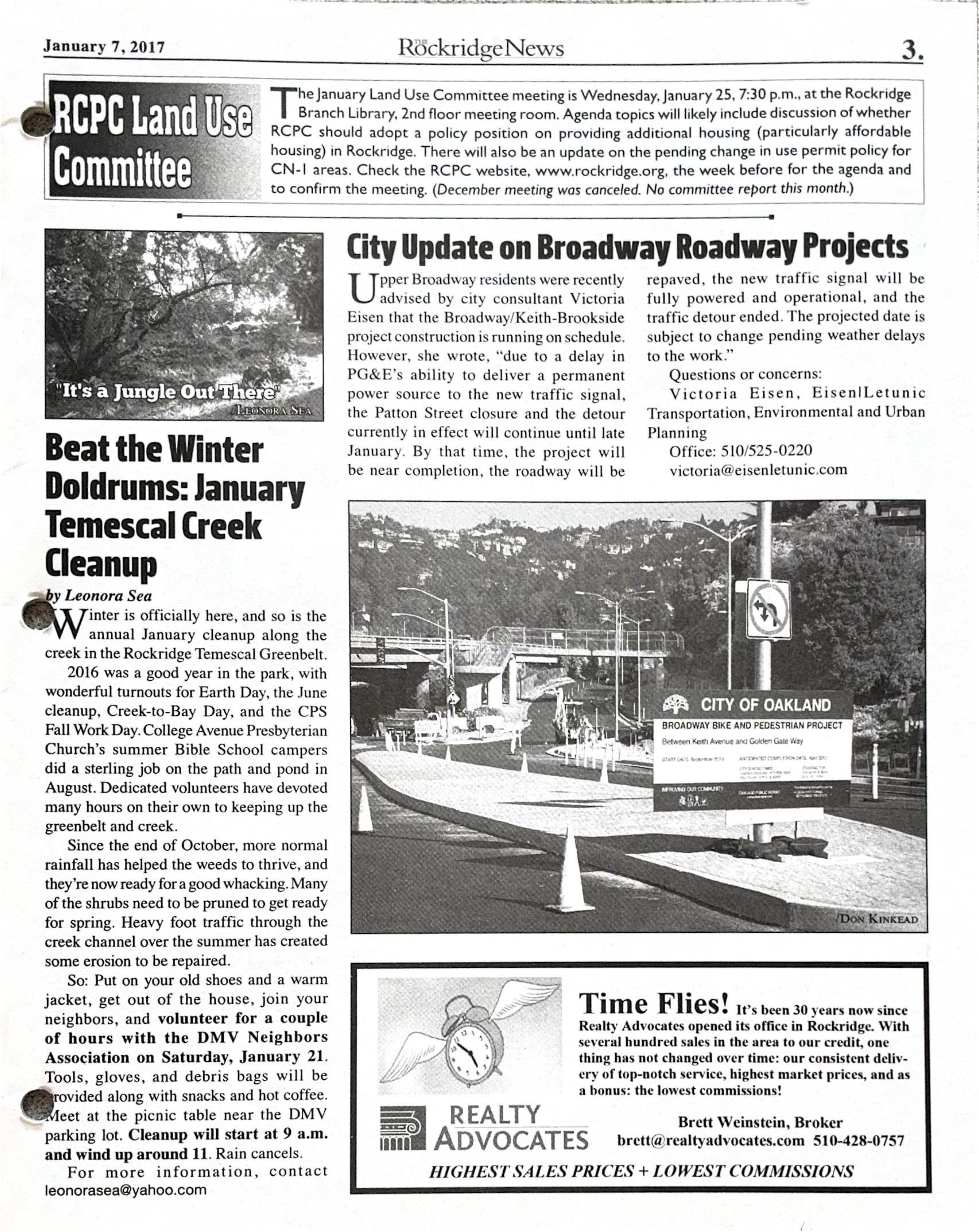 Click to zoom in The Rockridge News, January 2017, page 3