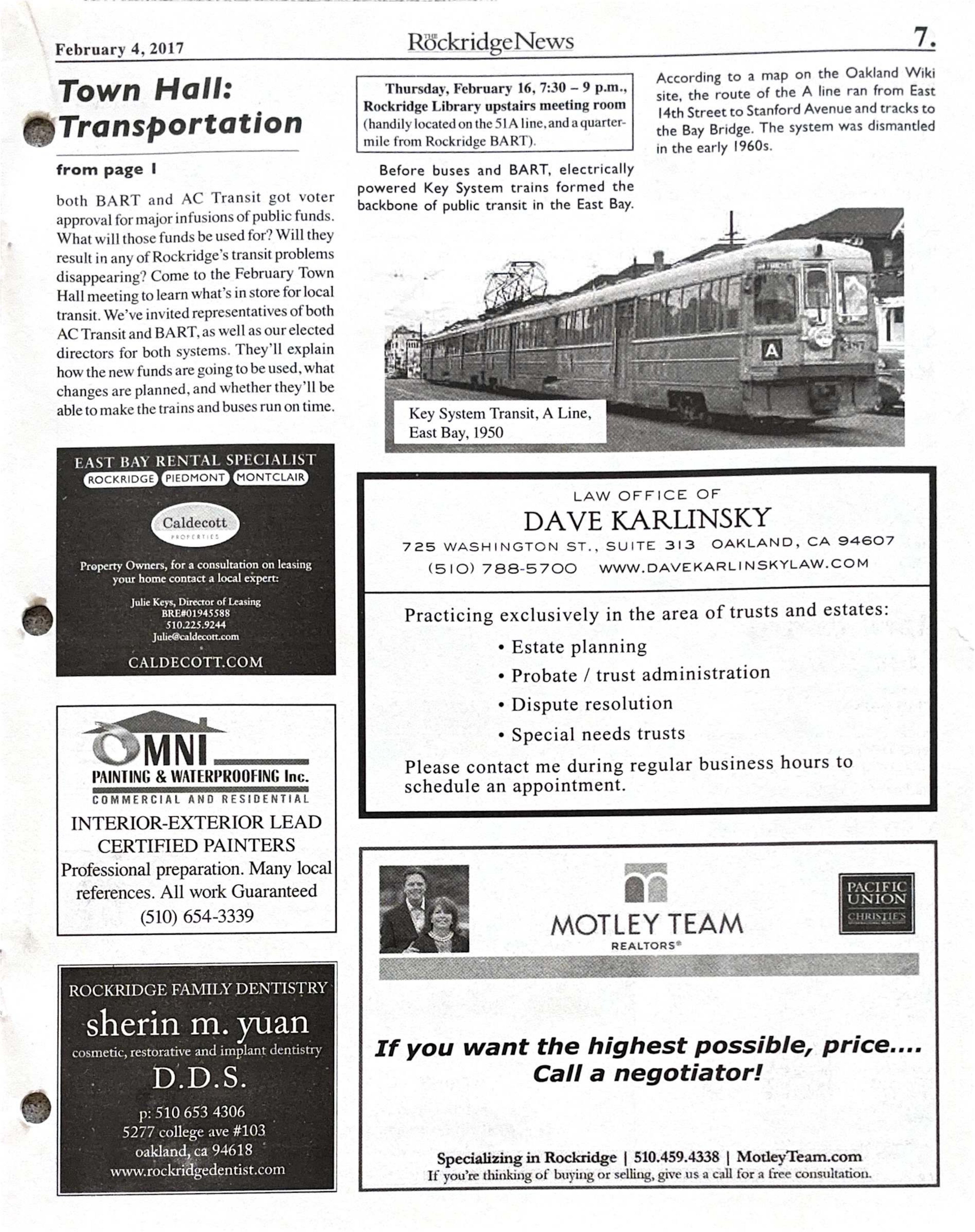 Click to zoom in The Rockridge News, February 2017, page 7
