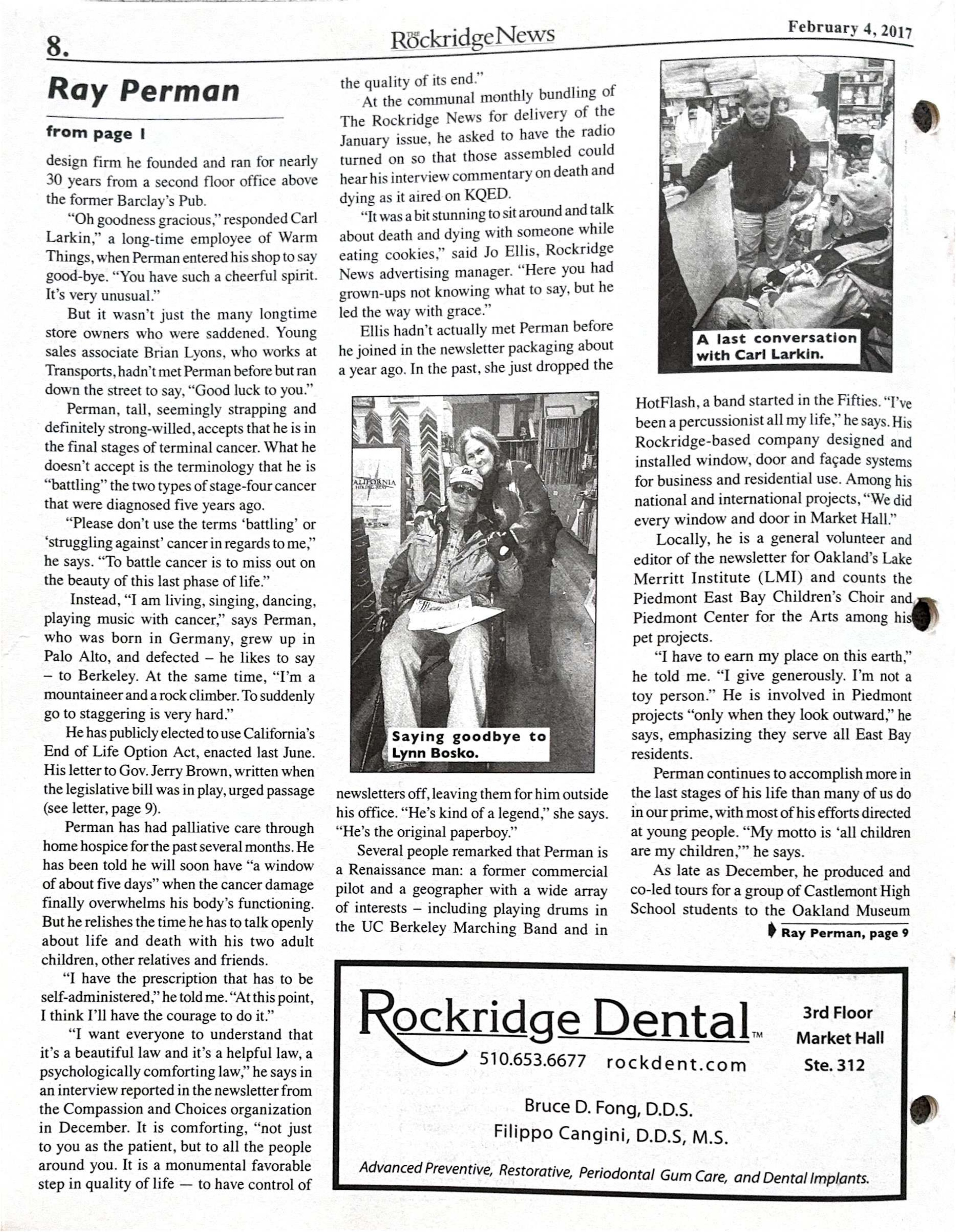 Click to zoom in The Rockridge News, February 2017, page 8