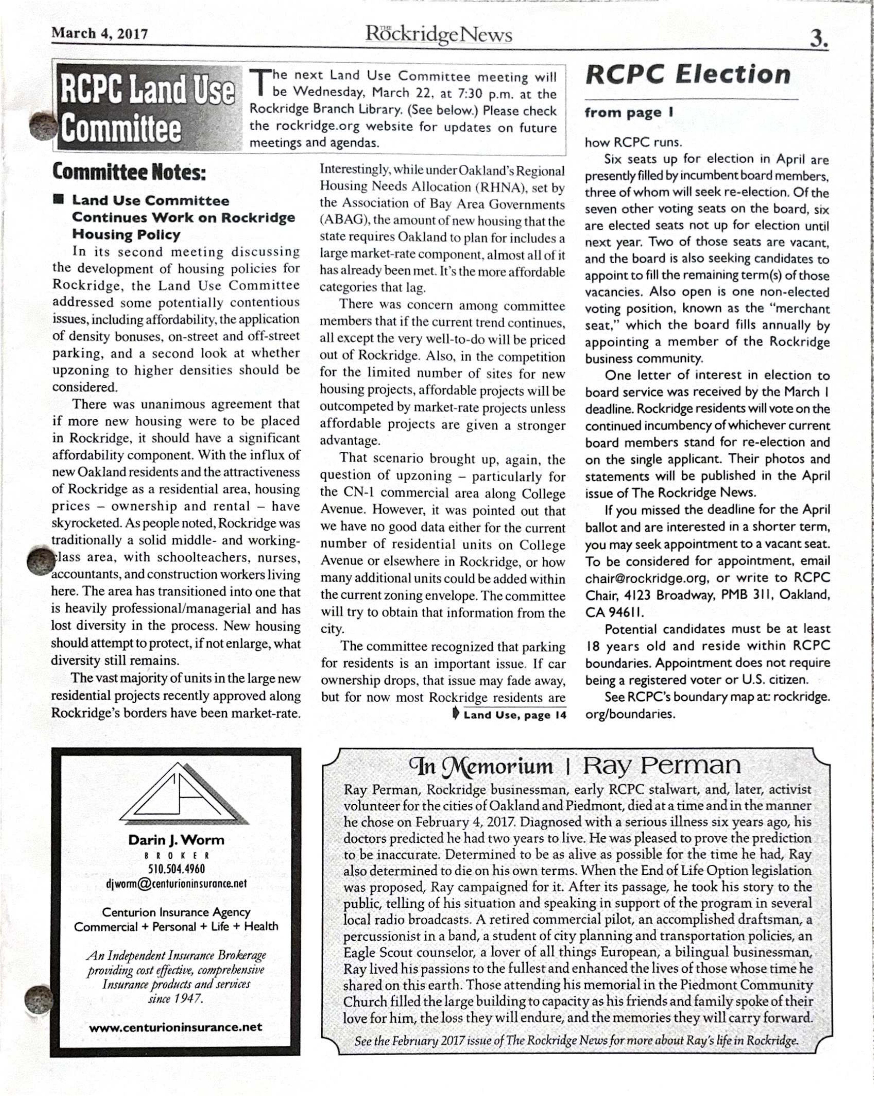 Click to zoom in The Rockridge News, March 2017, page 3
