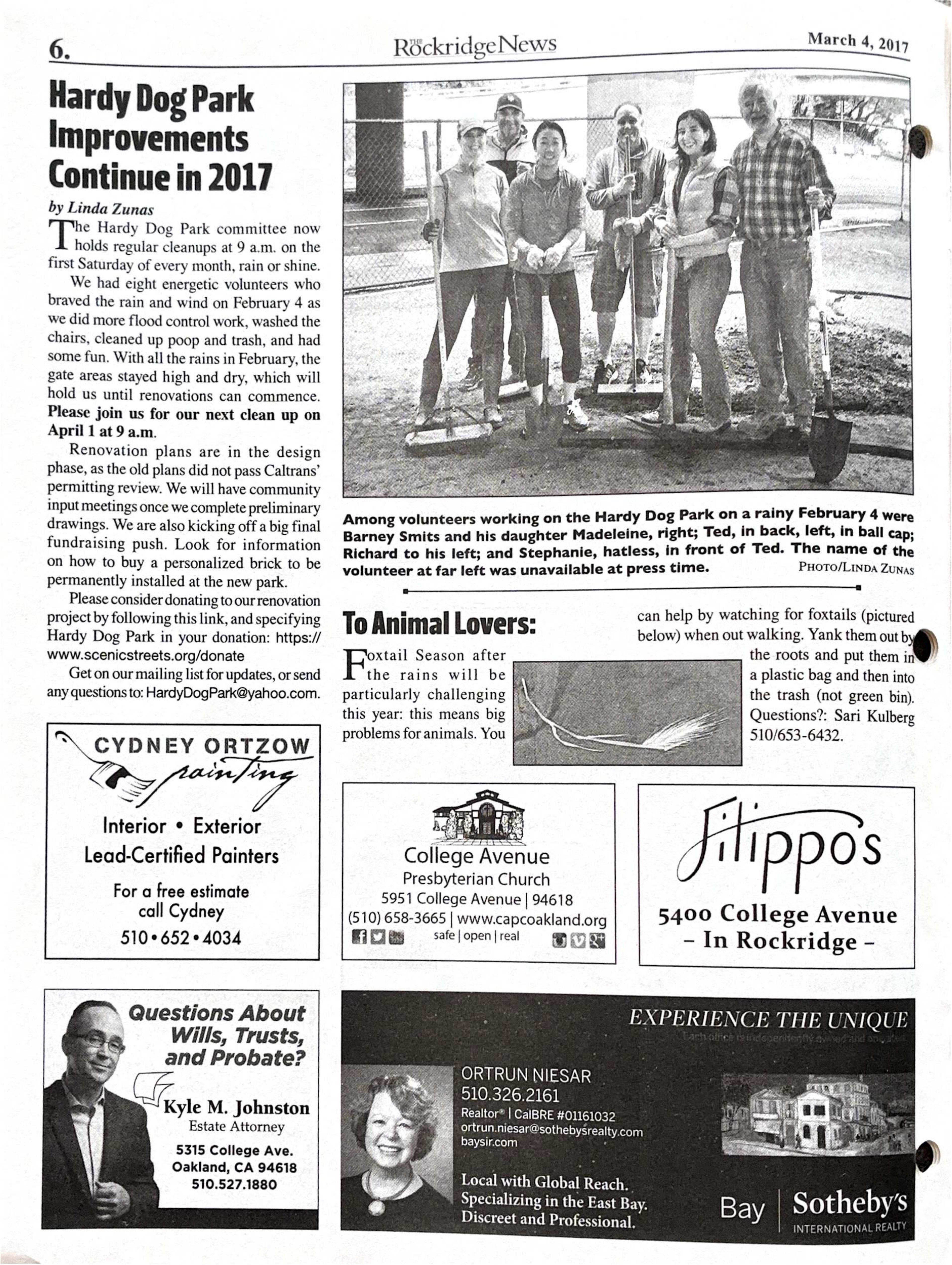 The Rockridge News, March 2017, page 6