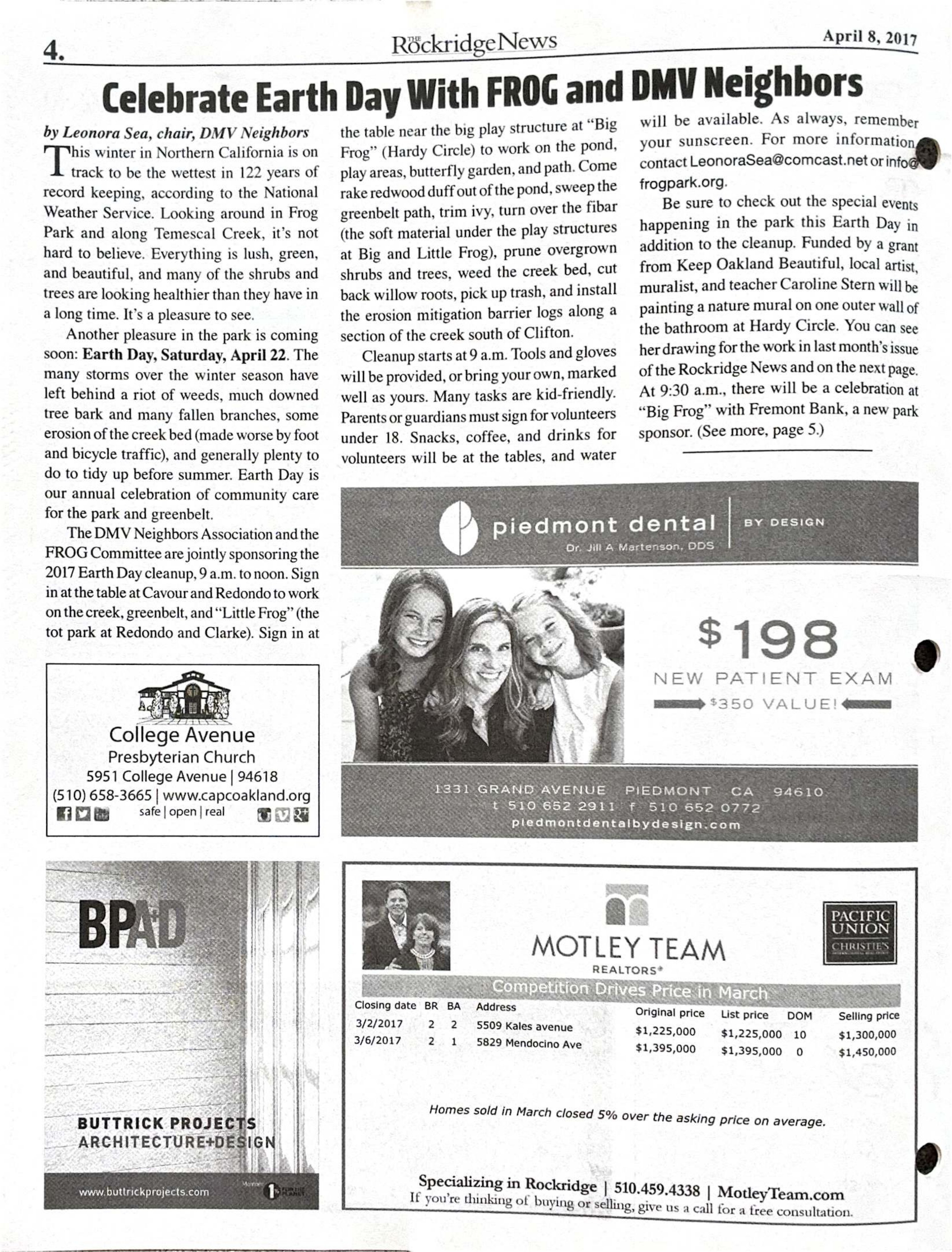 Click to zoom in The Rockridge News, April 2017, page 4