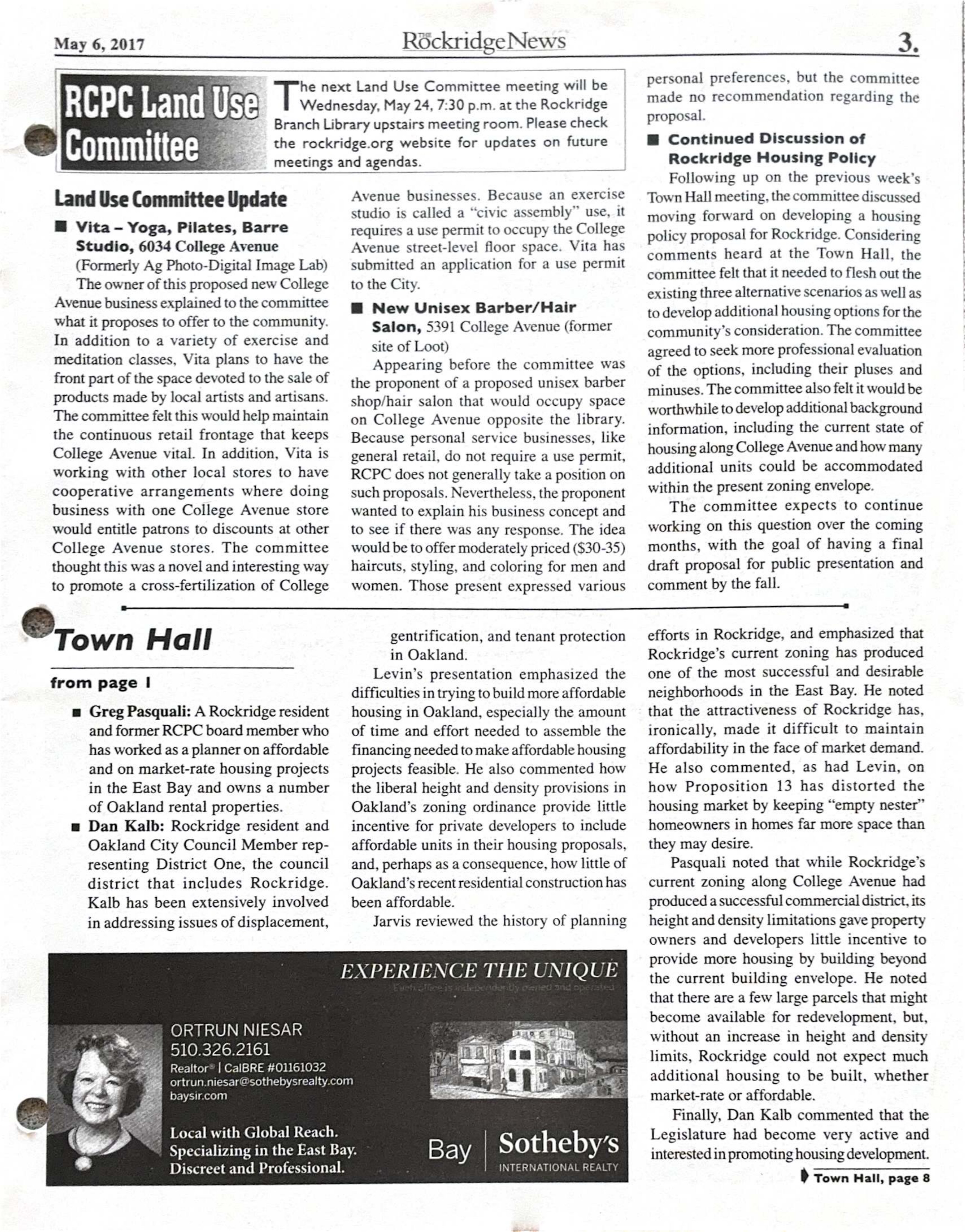 Click to zoom in The Rockridge News, May 2017, page 3