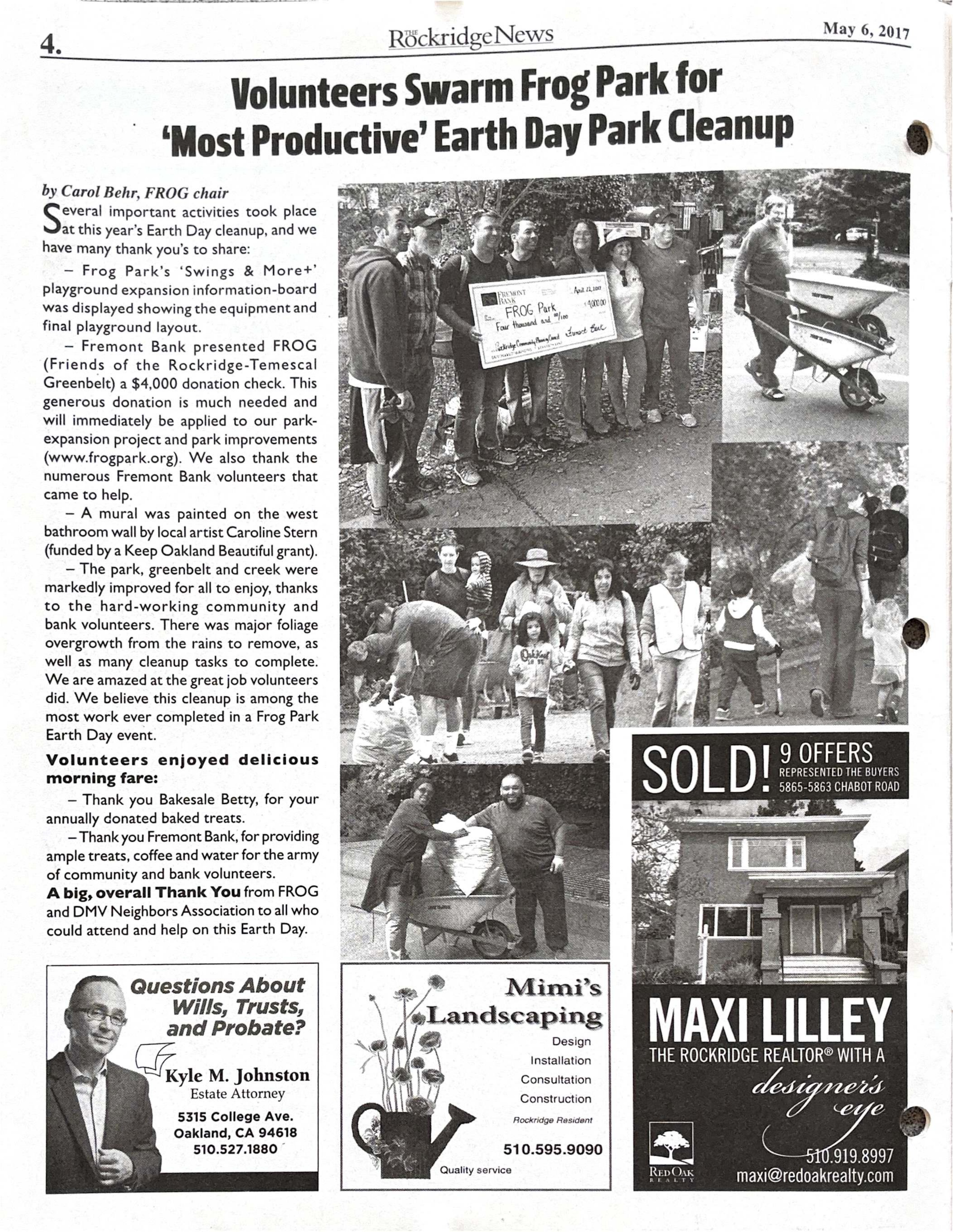 Click to zoom in The Rockridge News, May 2017, page 4