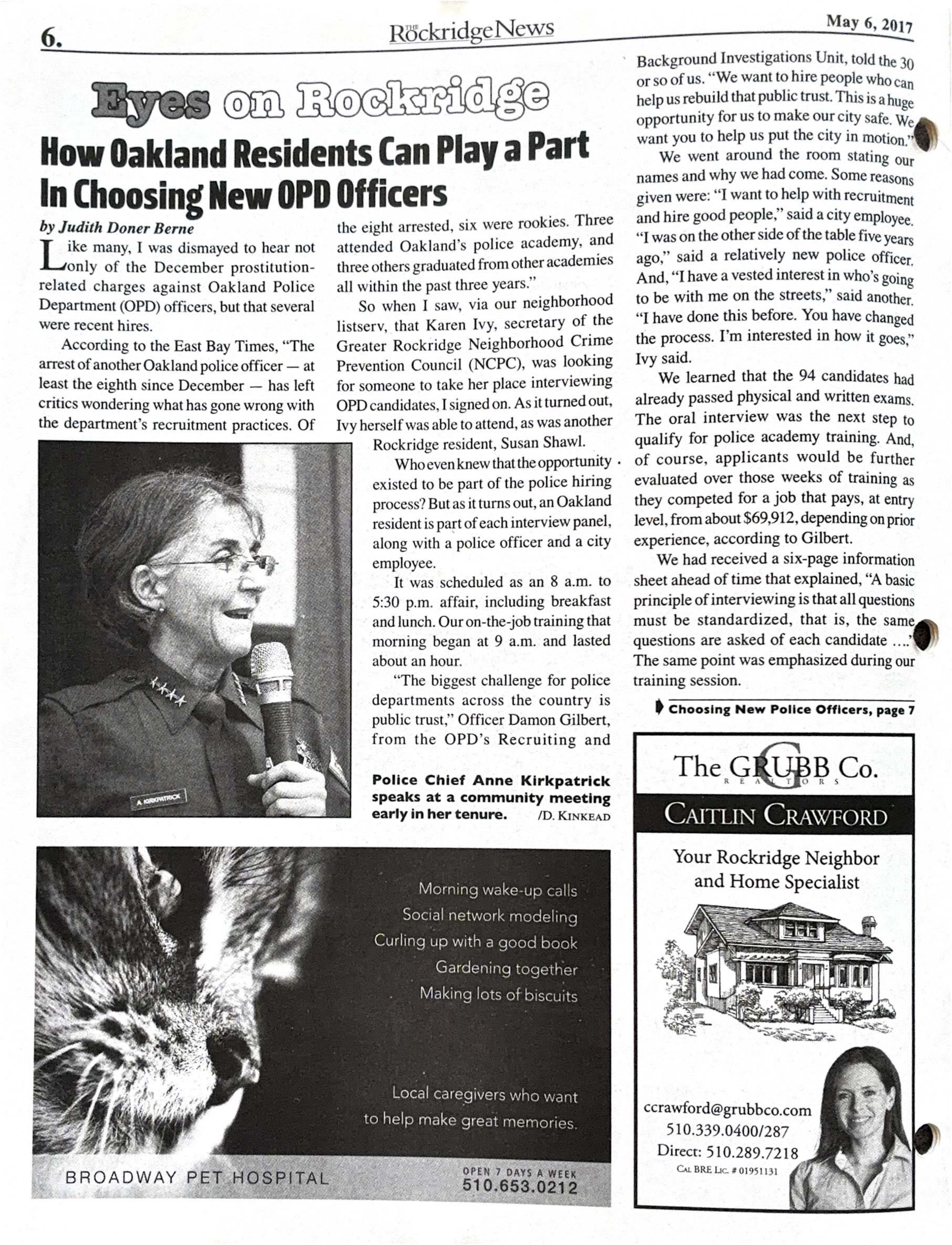 Click to zoom in The Rockridge News, May 2017, page 6