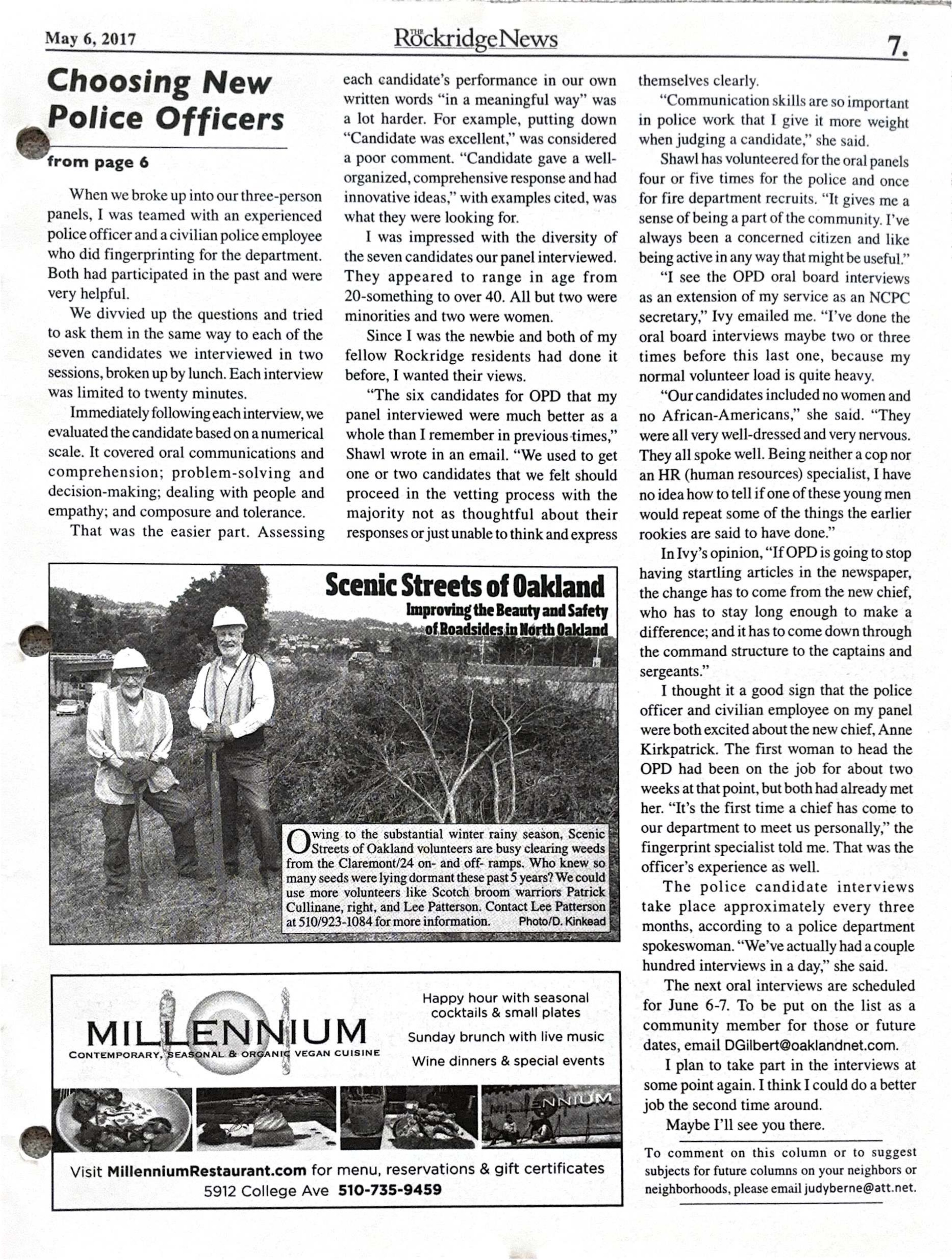 Click to zoom in The Rockridge News, May 2017, page 7