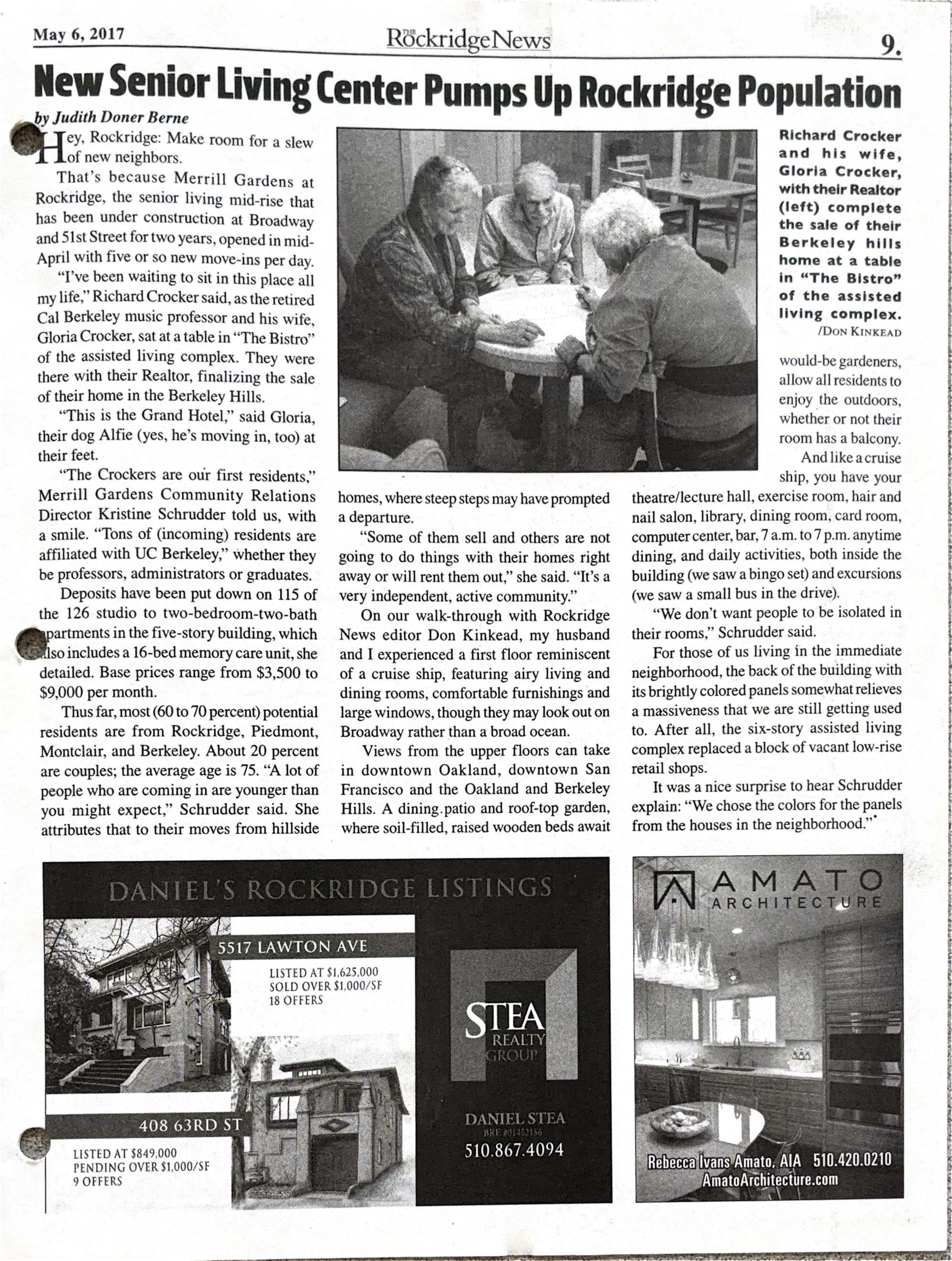 Click to zoom in The Rockridge News, May 2017, page 9