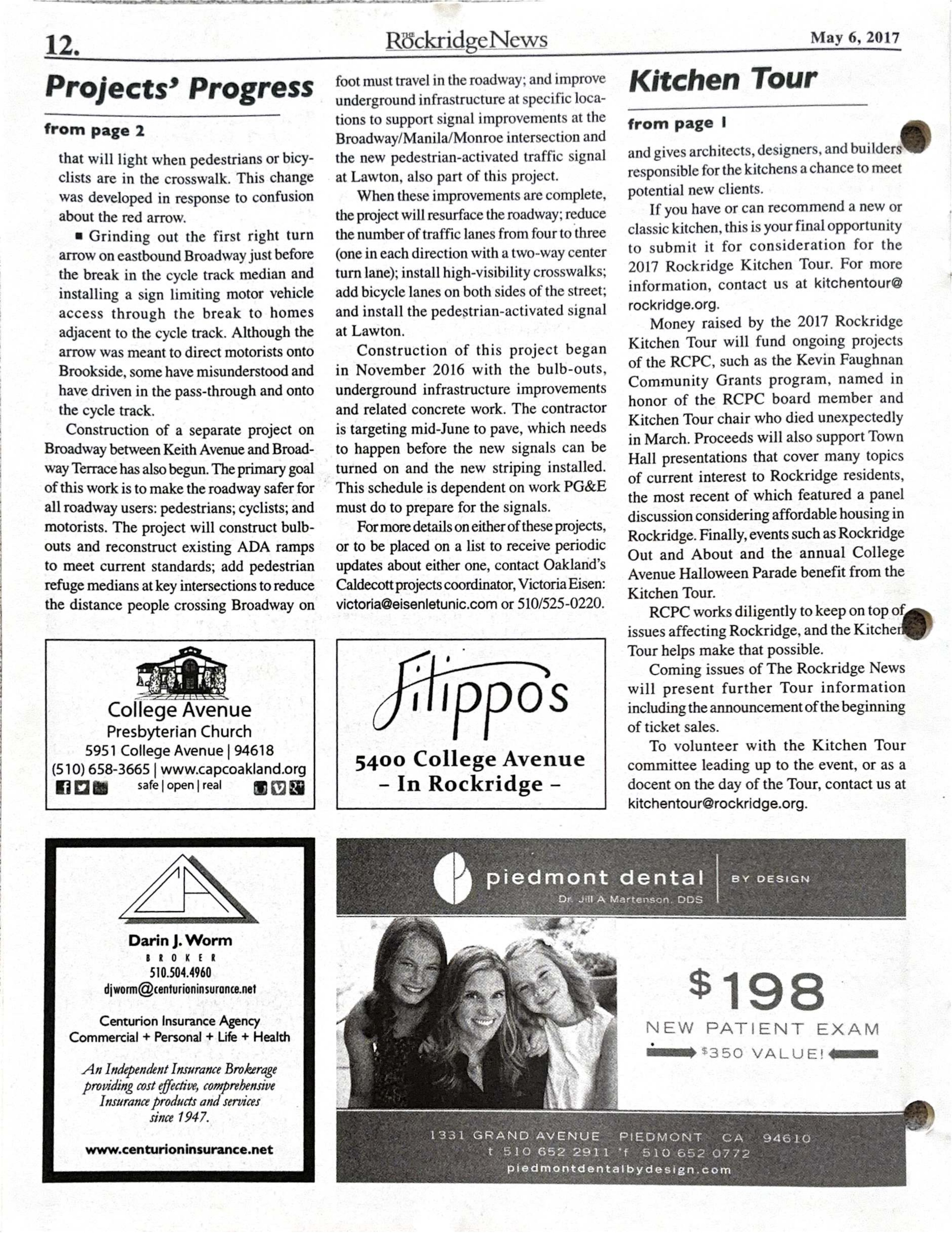 Click to zoom in The Rockridge News, May 2017, page 12