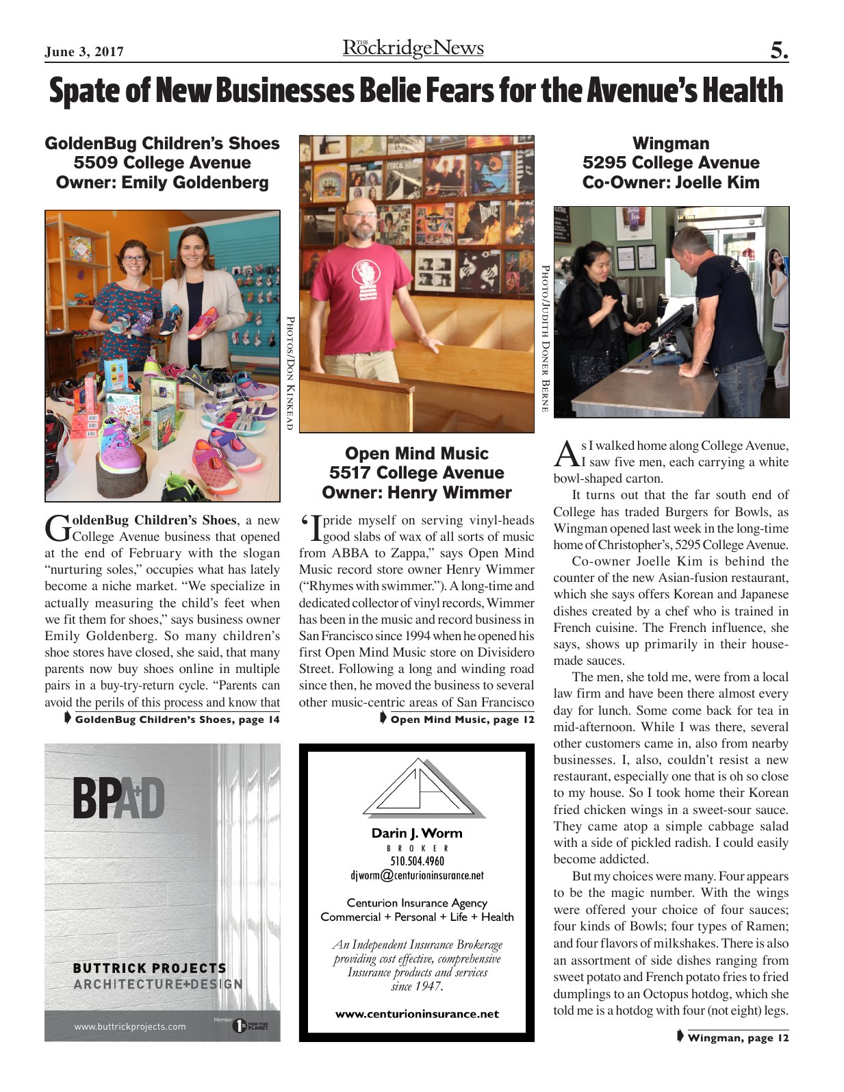 Click to zoom in The Rockridge News, June 2017, page 5