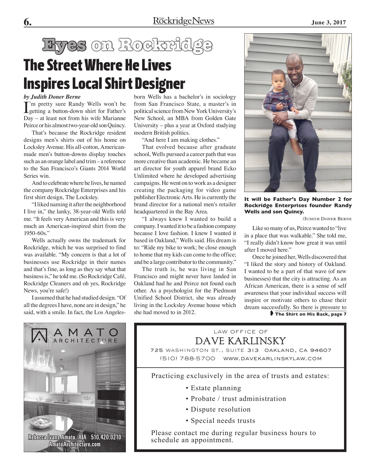 Click to zoom in The Rockridge News, June 2017, page 6