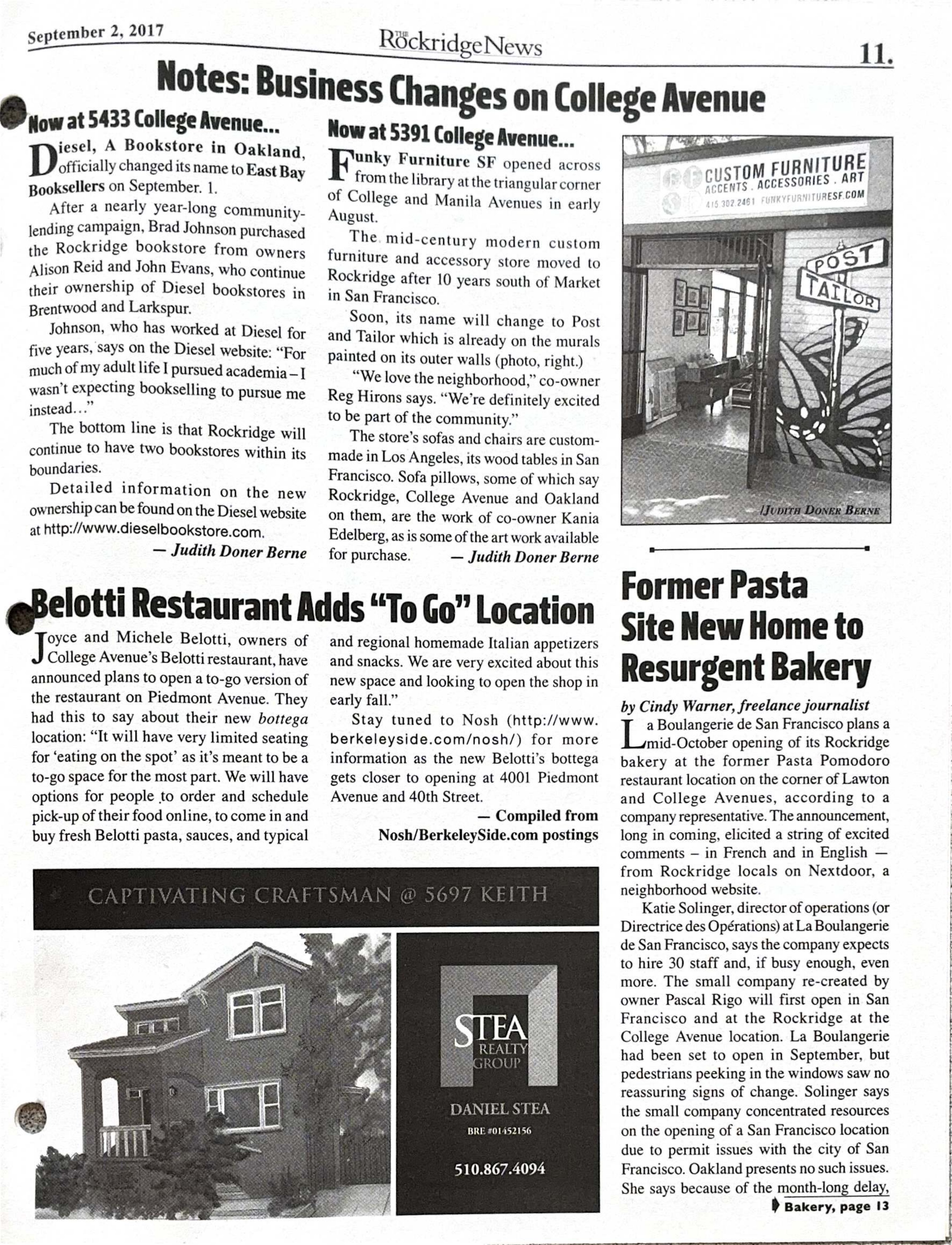 Click to zoom in The Rockridge News, September 2017, page 11