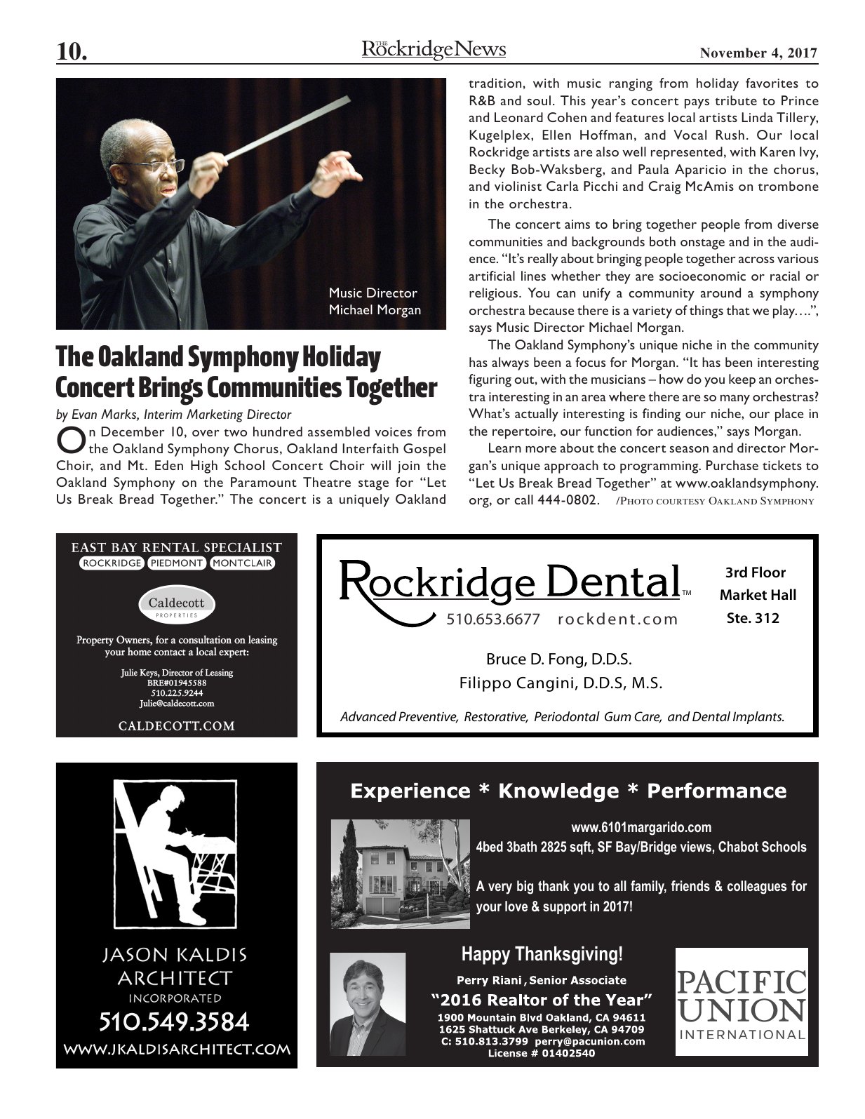 Click to zoom in The Rockridge News, November 2017, page 10