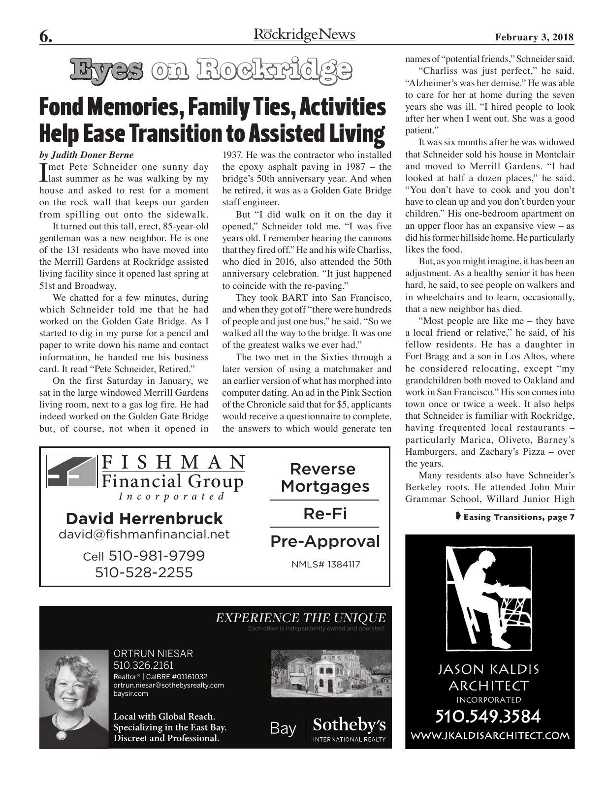 Click to zoom in The Rockridge News, February 2018, page 6