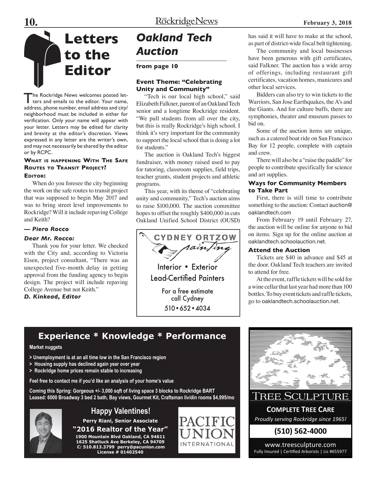 Click to zoom in The Rockridge News, February 2018, page 10