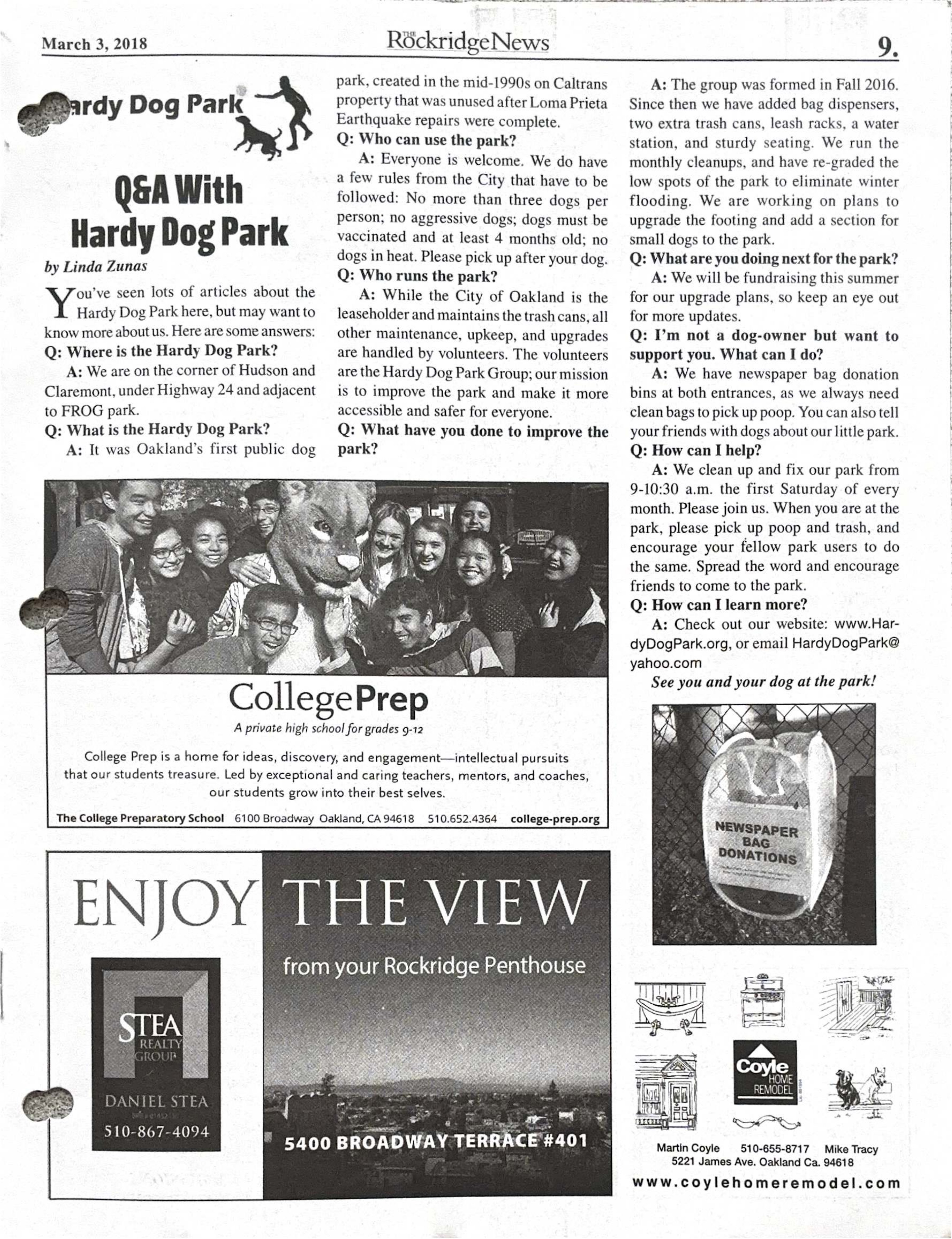Click to zoom in The Rockridge News, March 2018, page 9