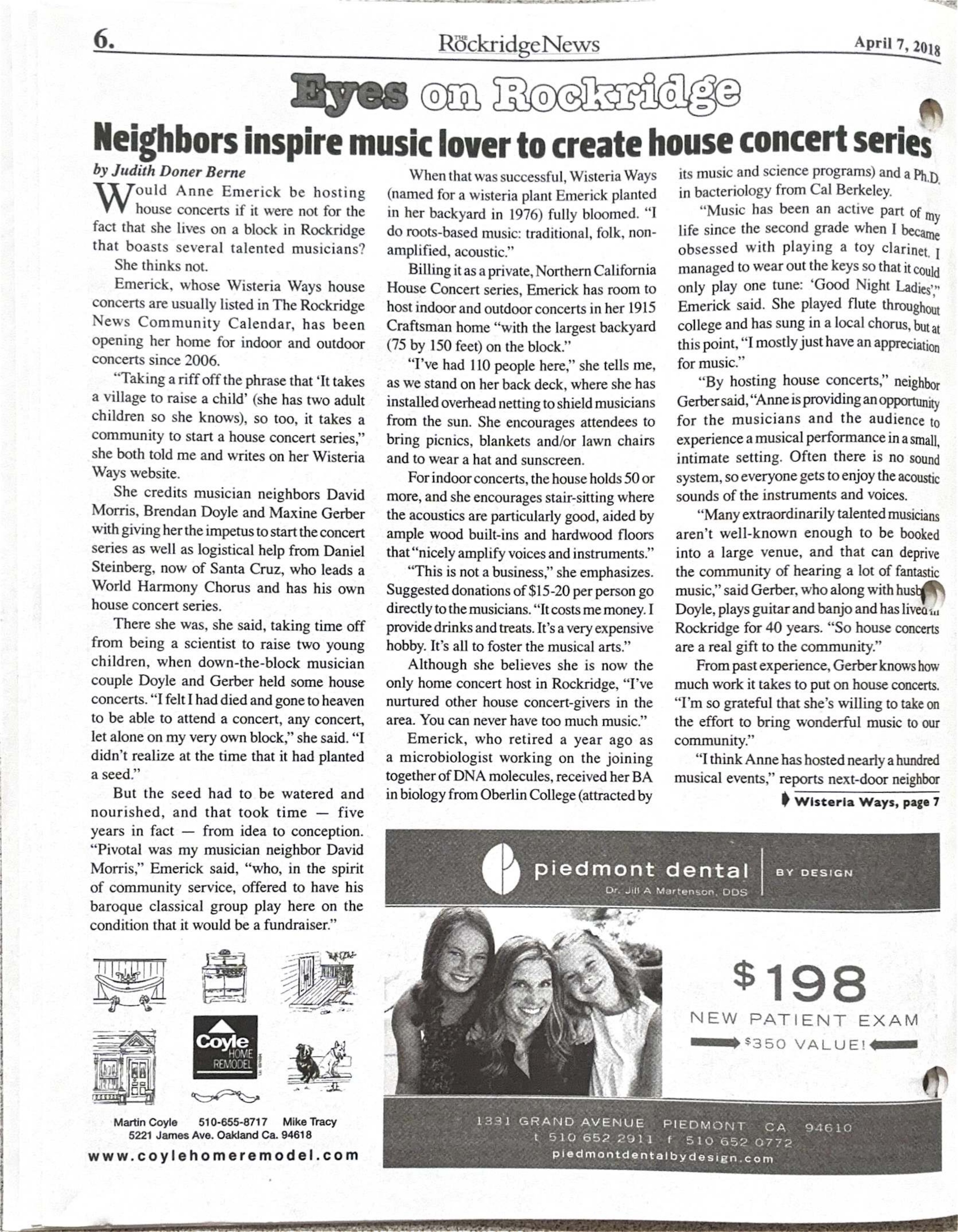 The Rockridge News, April 2018, page 6