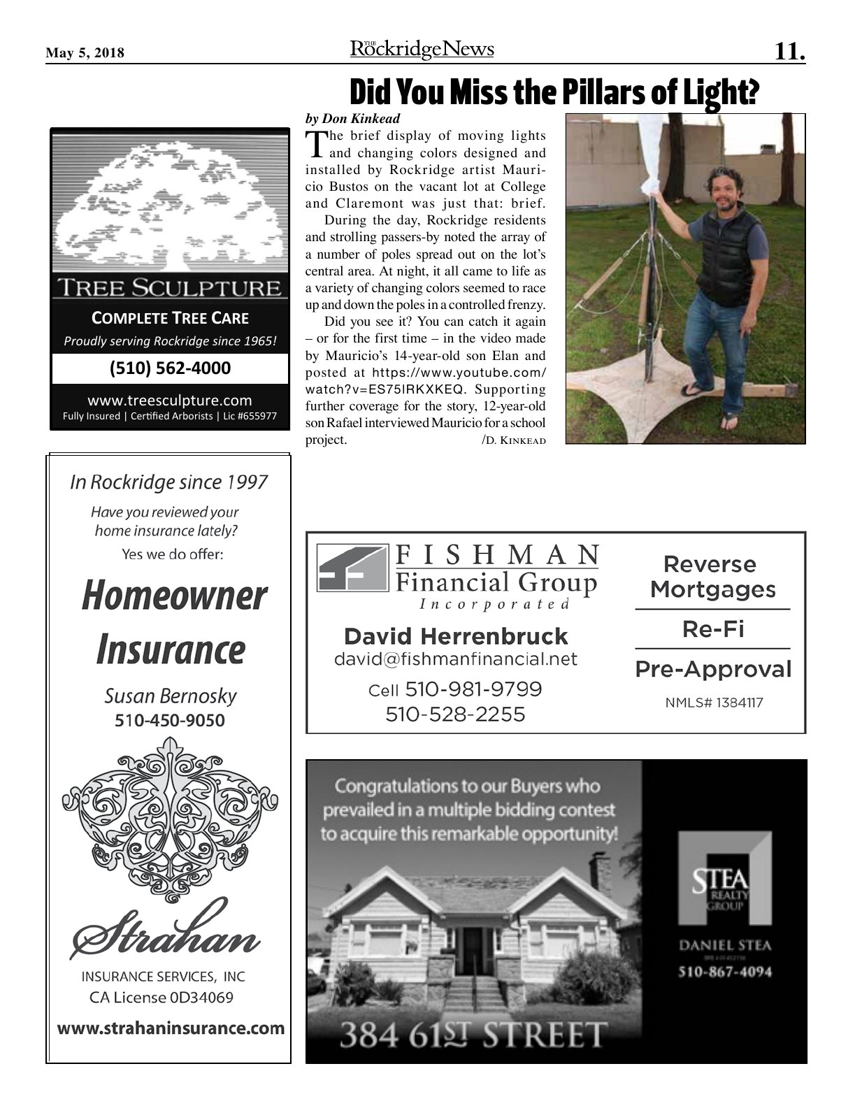 Click to zoom in The Rockridge News, May 2018, page 11