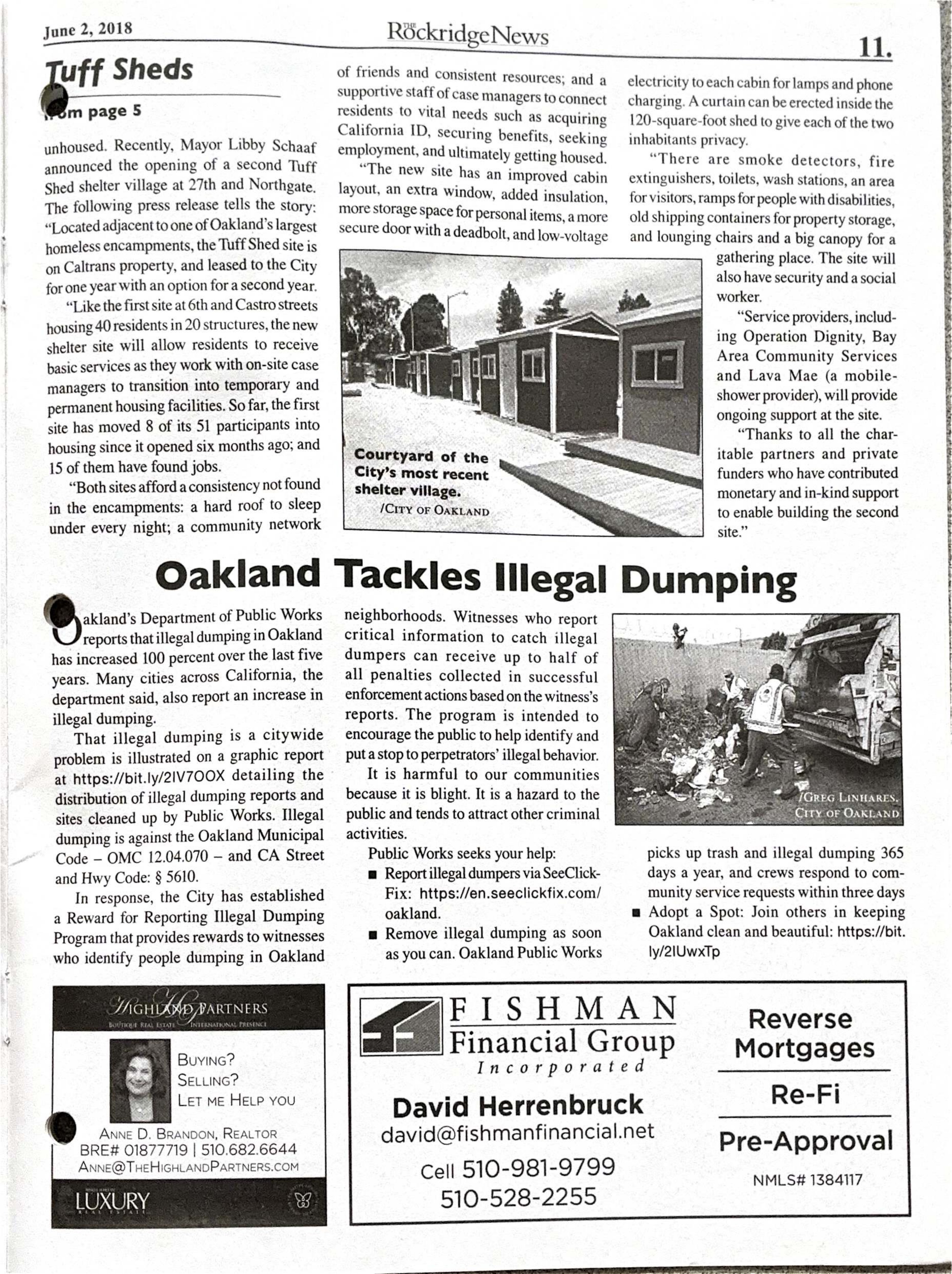 The Rockridge News, June 2018, page 11