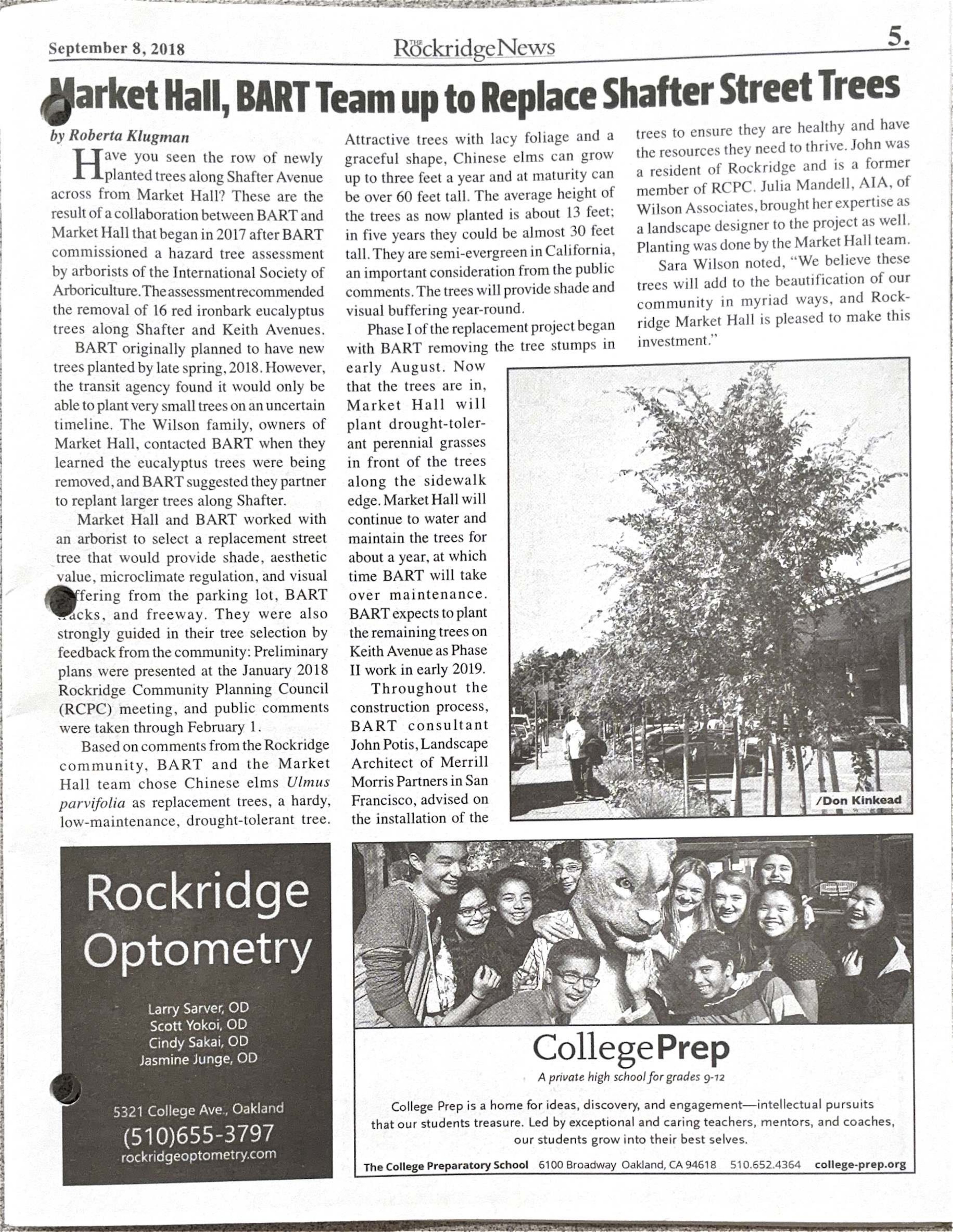 The Rockridge News, September 2018, page 5