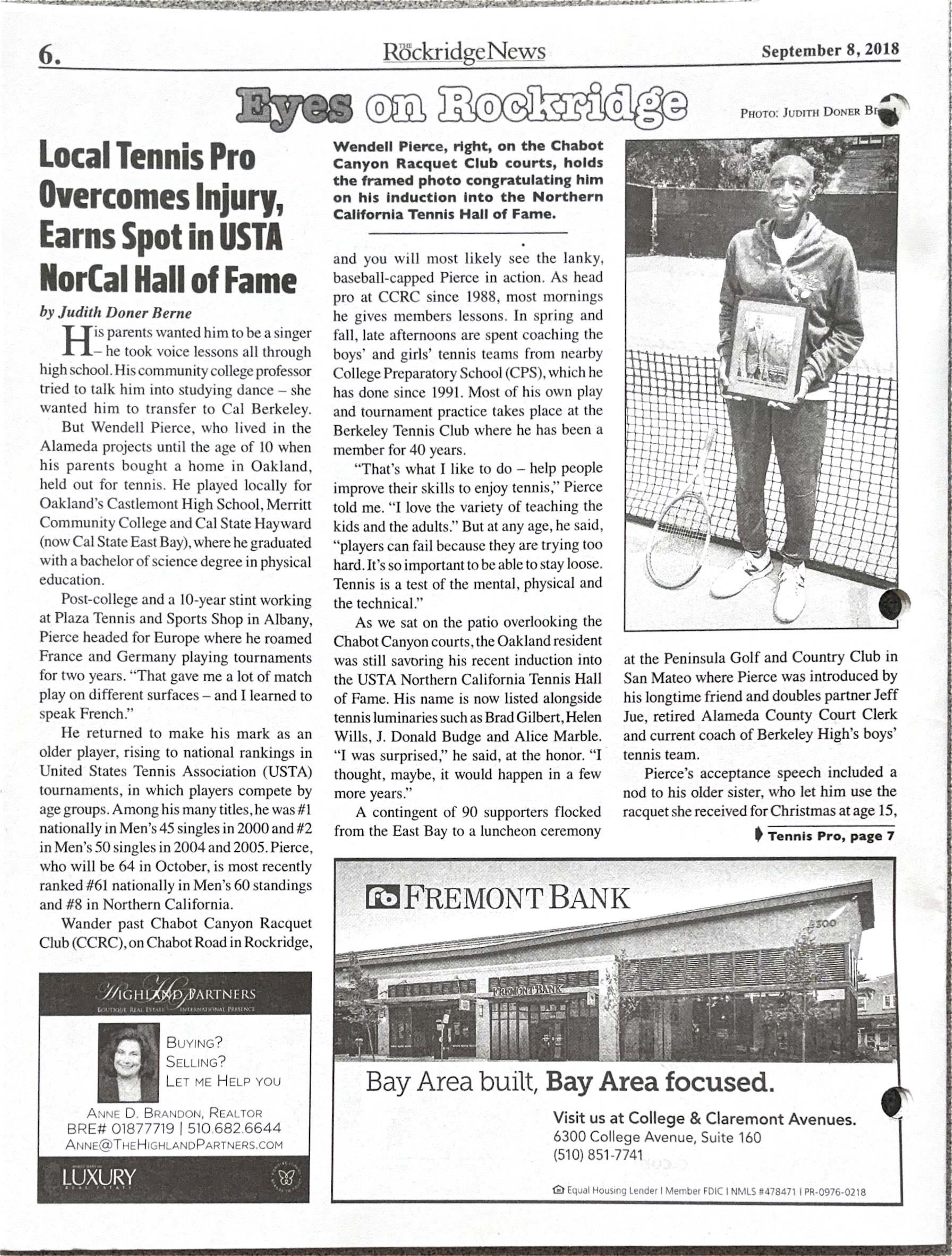 Click to zoom in The Rockridge News, September 2018, page 6