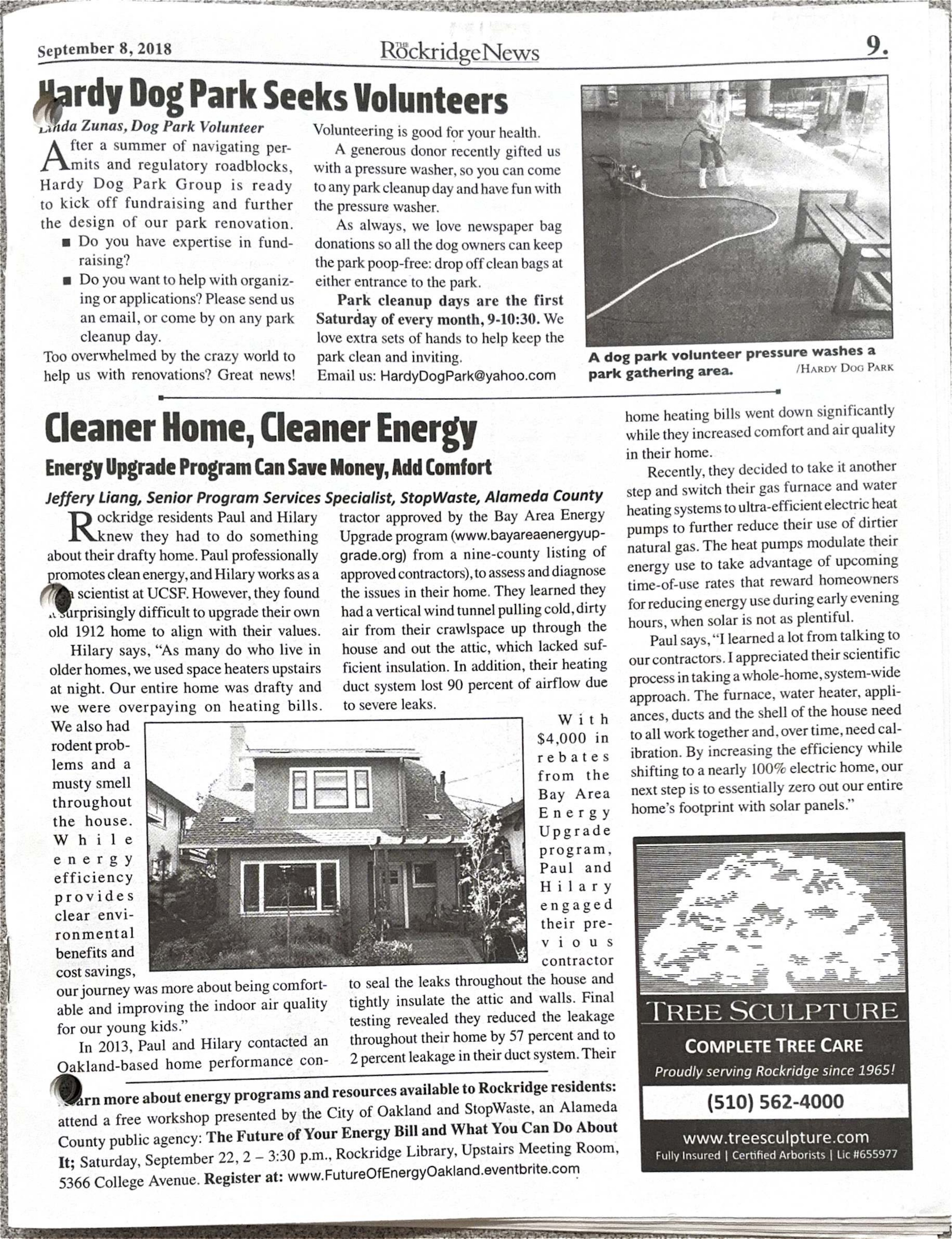 Click to zoom in The Rockridge News, September 2018, page 9