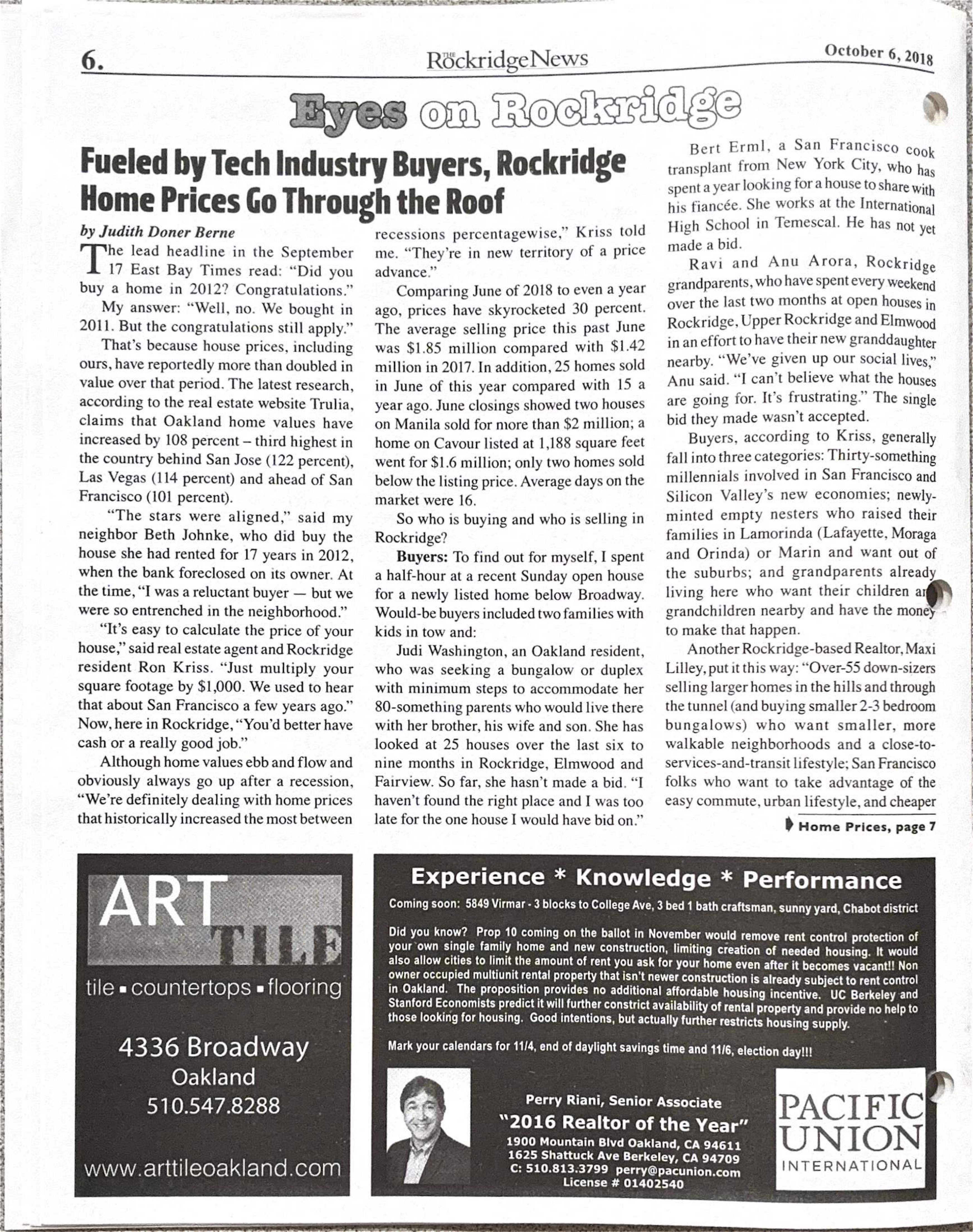 Click to zoom in The Rockridge News, October 2018, page 6