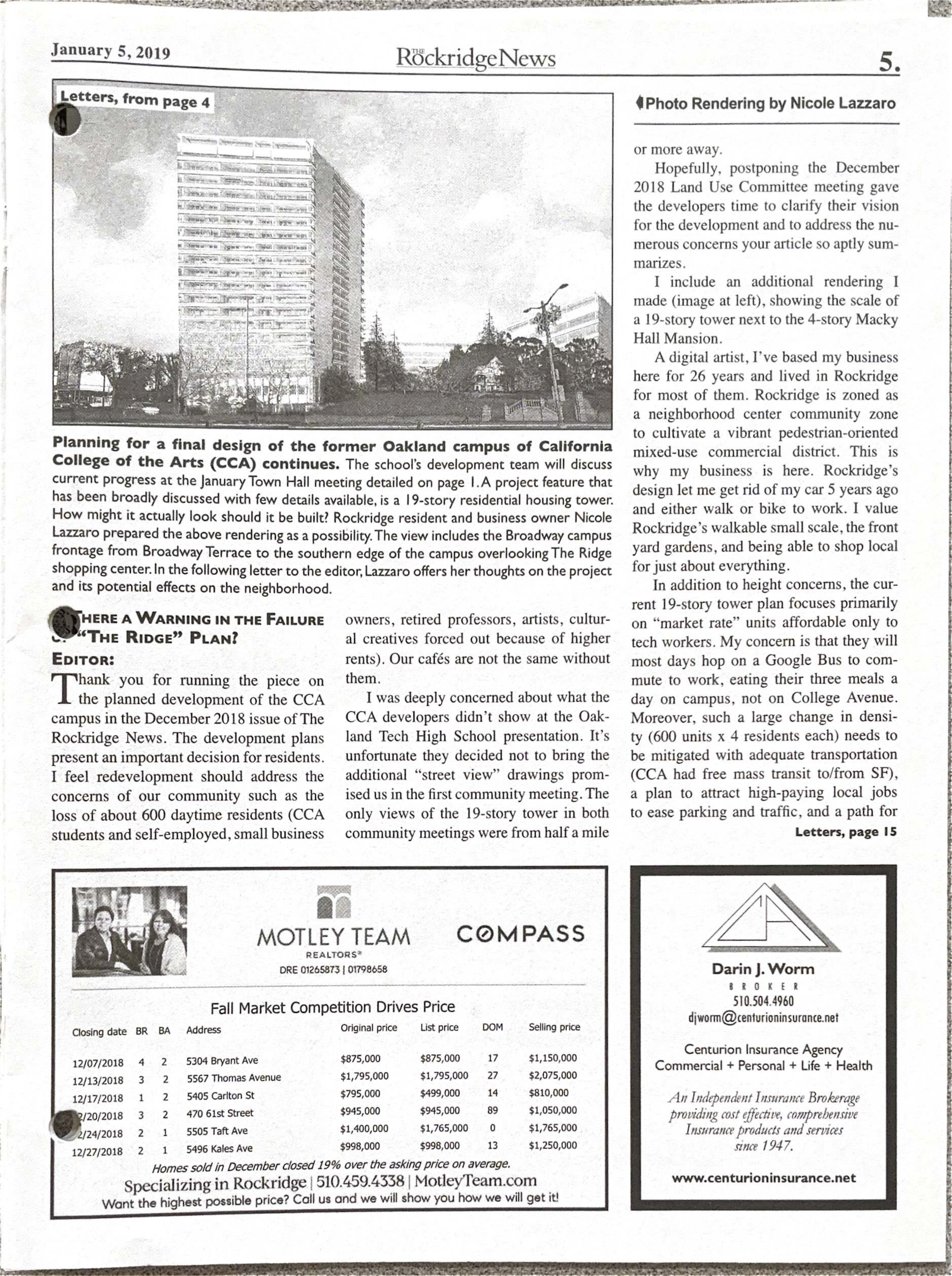 Click to zoom in The Rockridge News, January 2019, page 5