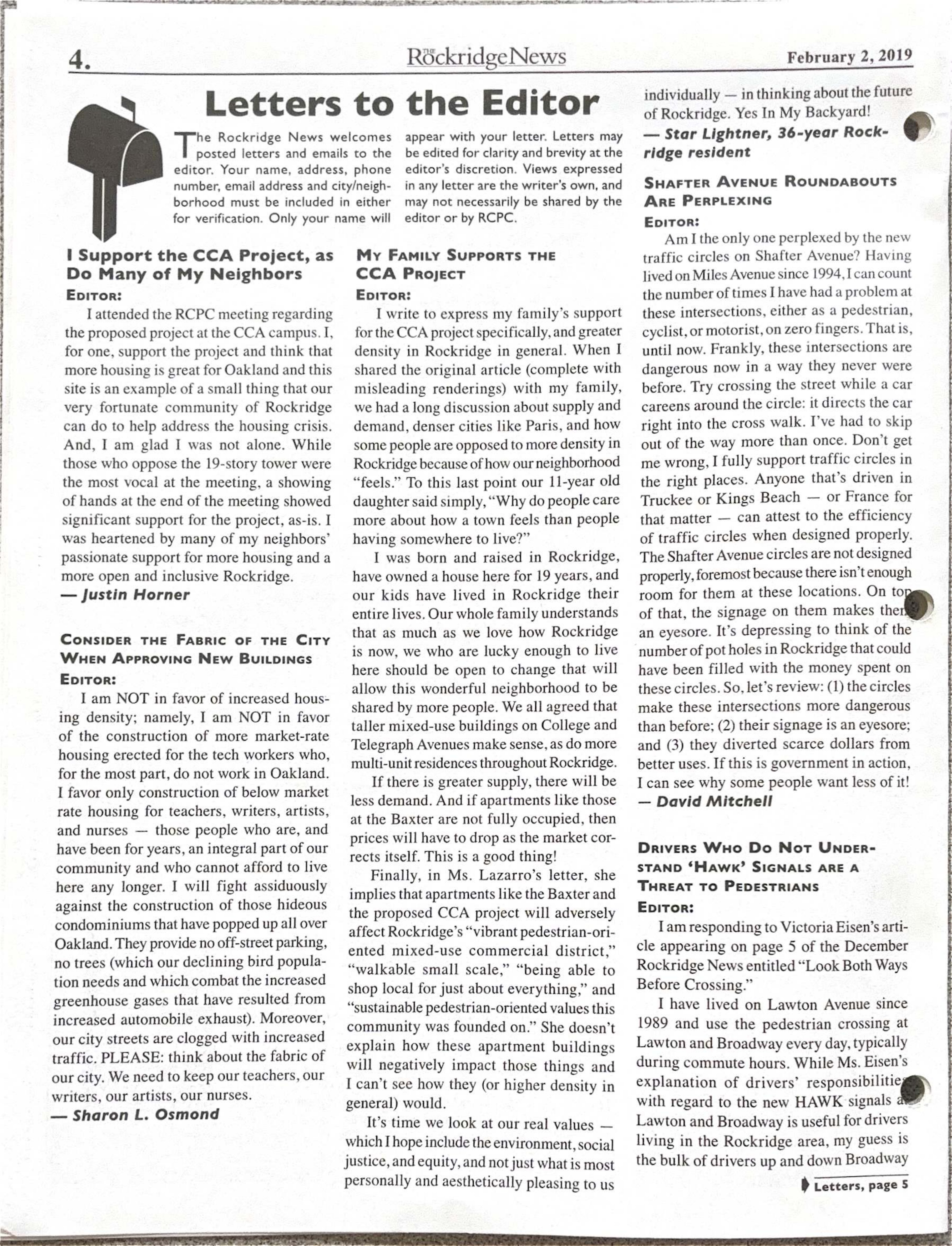 Click to zoom in The Rockridge News, February 2019, page 4