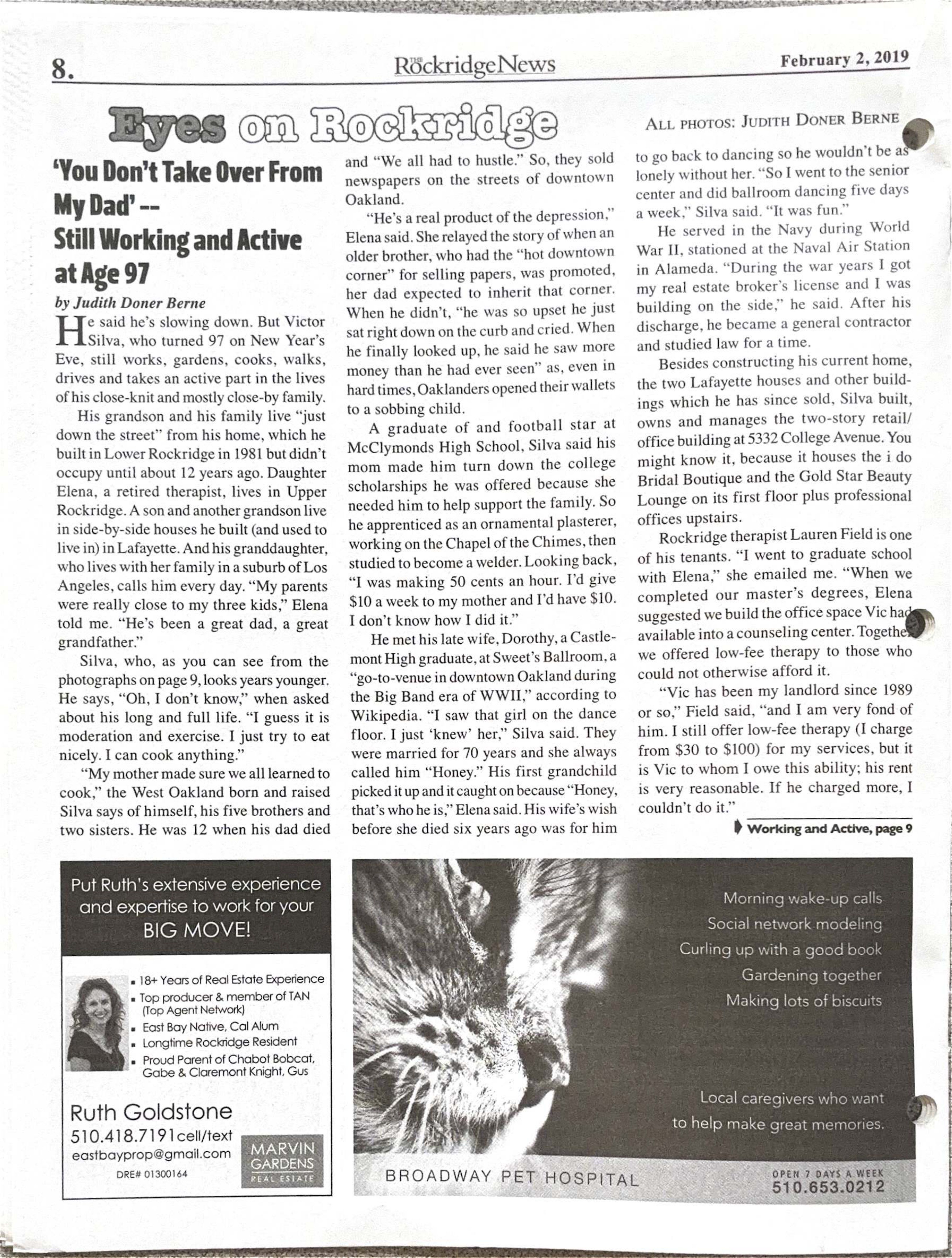 Click to zoom in The Rockridge News, February 2019, page 8