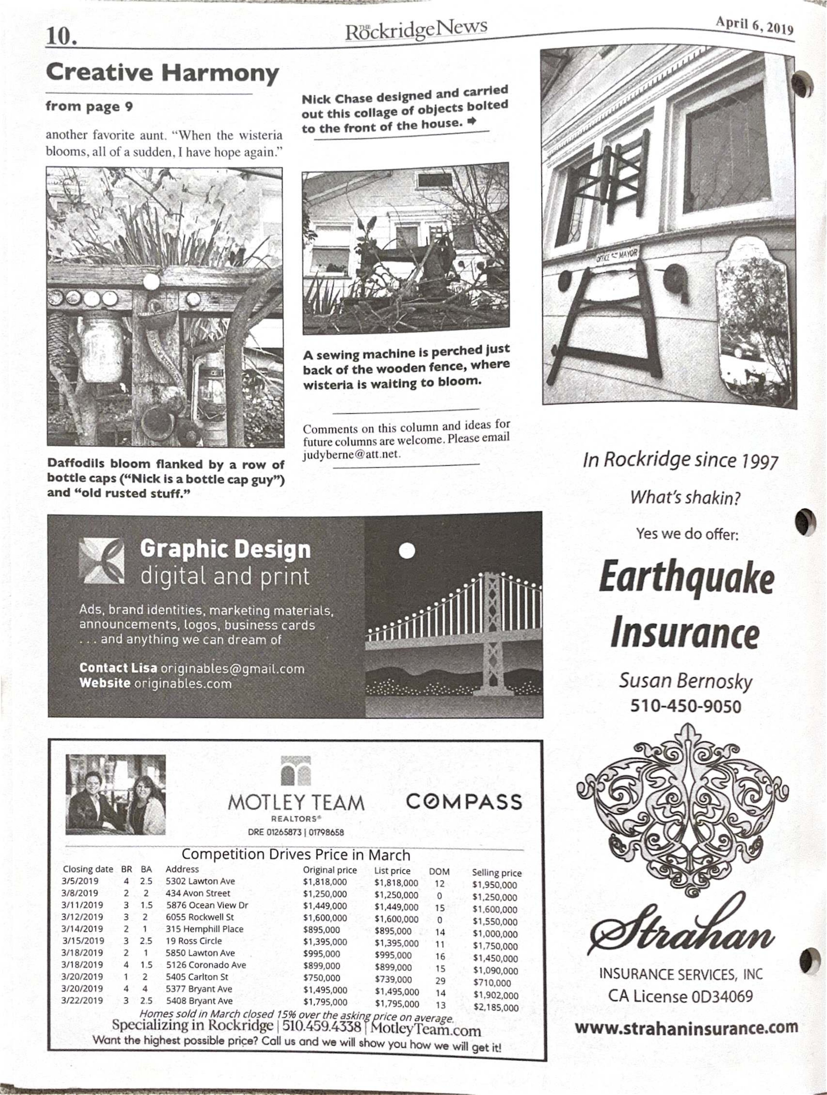 The Rockridge News, April 2019, page 10