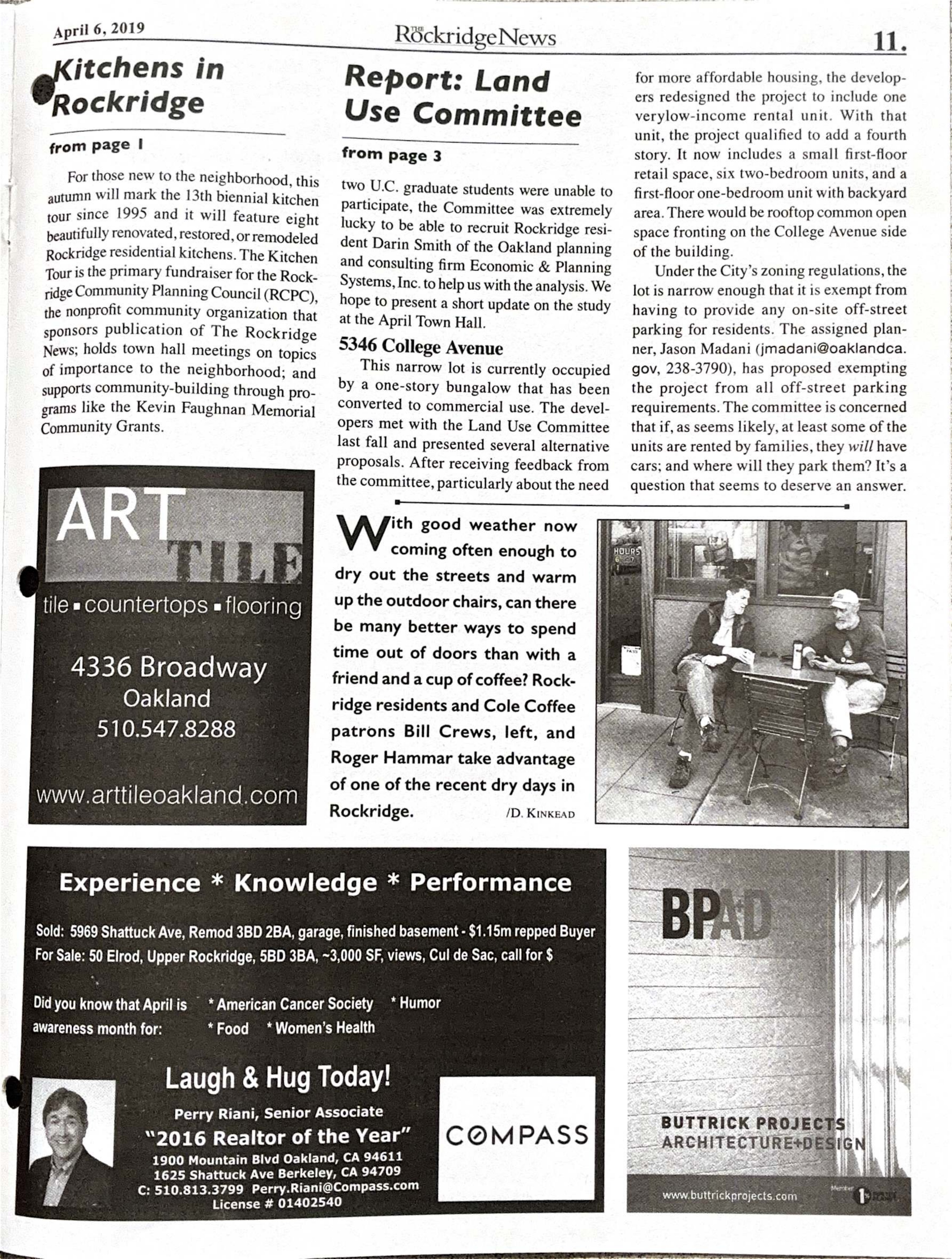 Click to zoom in The Rockridge News, April 2019, page 11