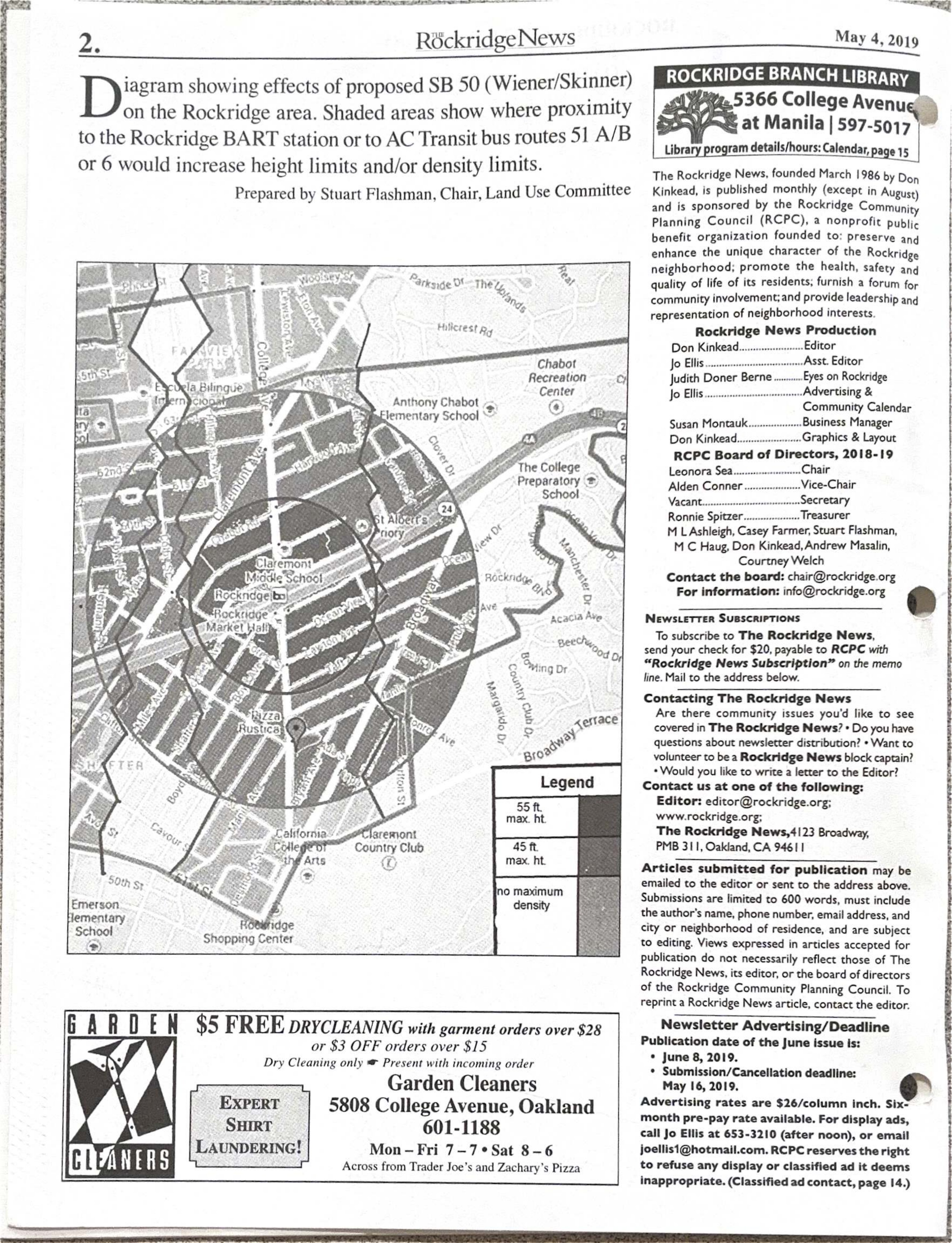 Click to zoom in The Rockridge News, May 2019, page 2