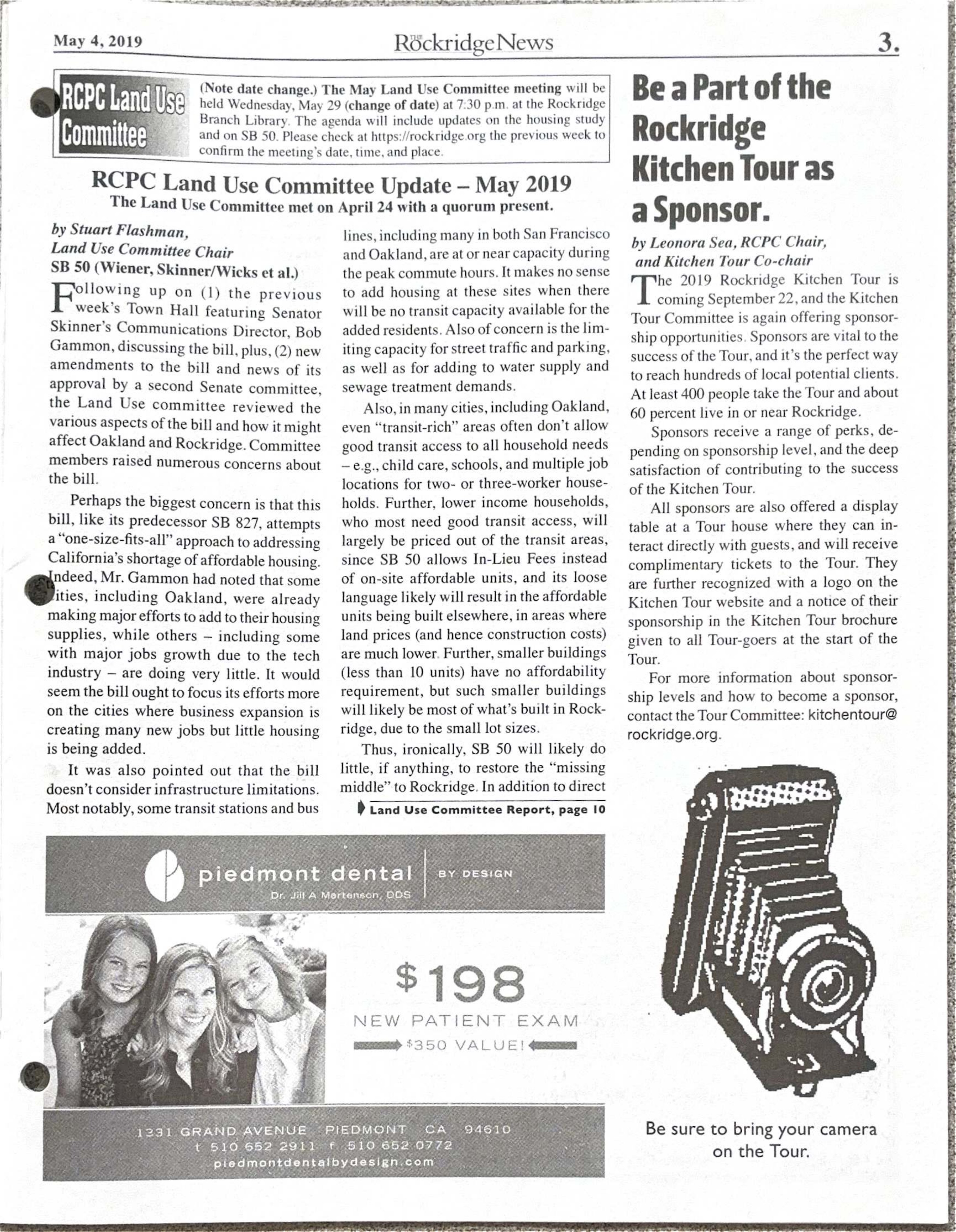 Click to zoom in The Rockridge News, May 2019, page 3