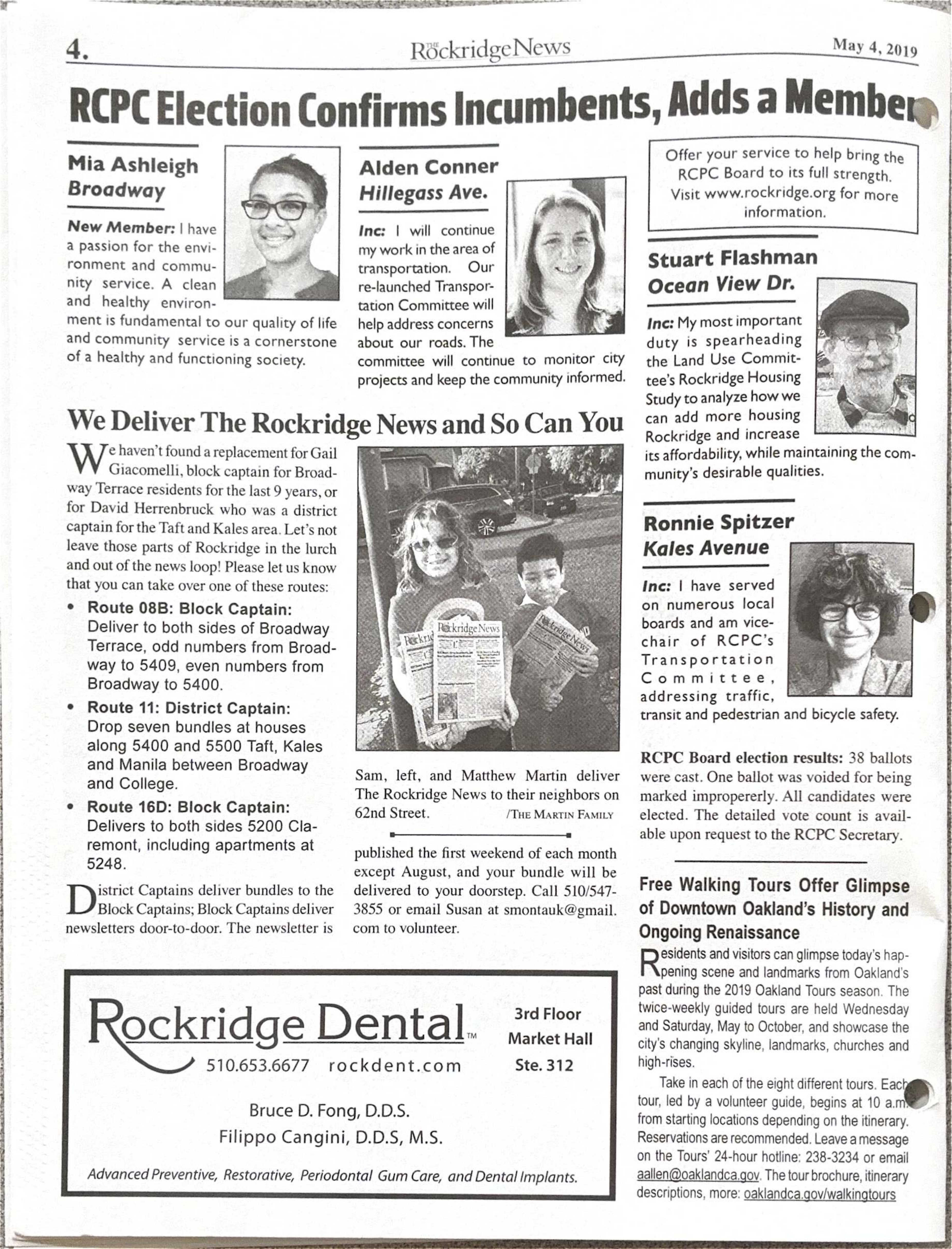 Click to zoom in The Rockridge News, May 2019, page 4