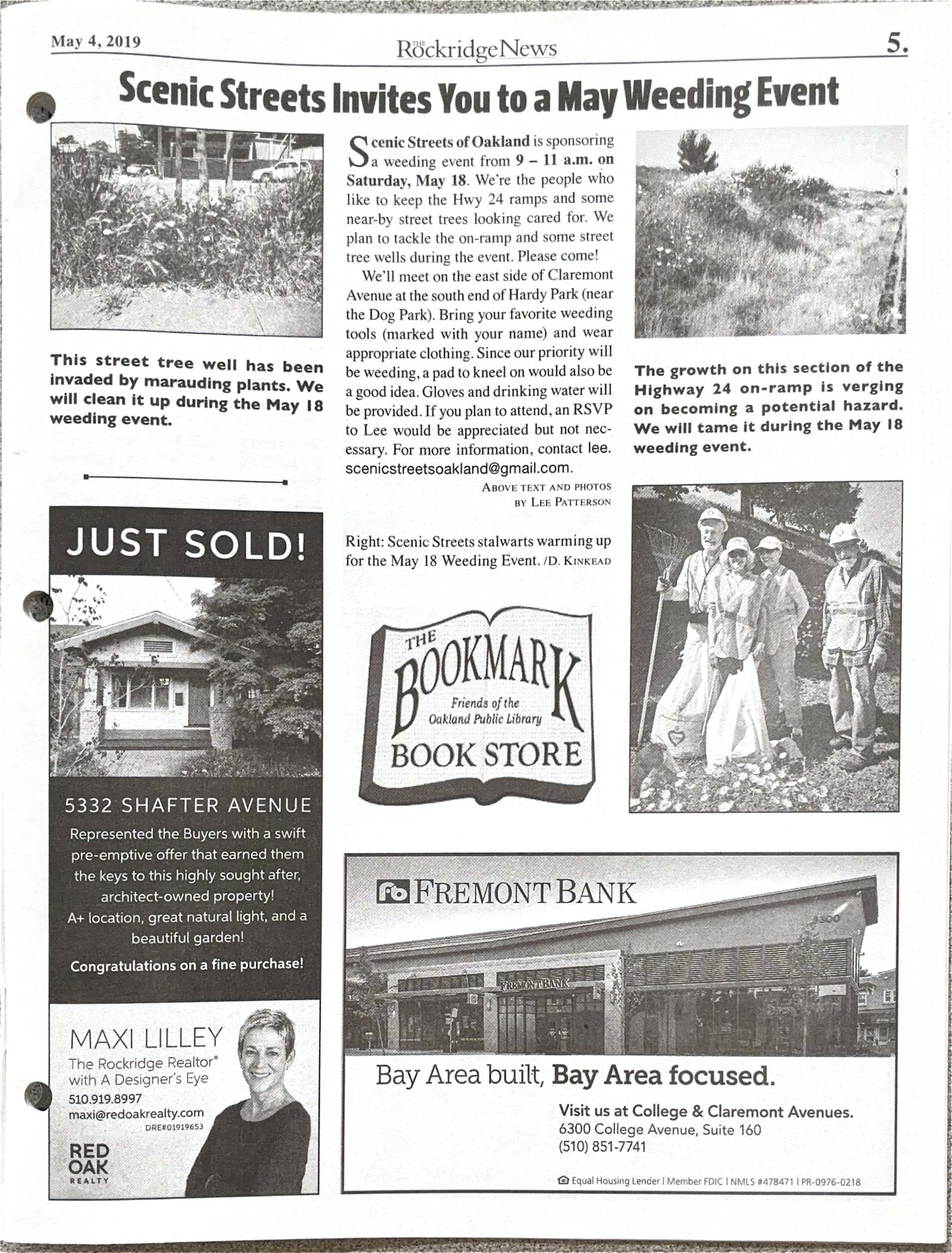 Click to zoom in The Rockridge News, May 2019, page 5