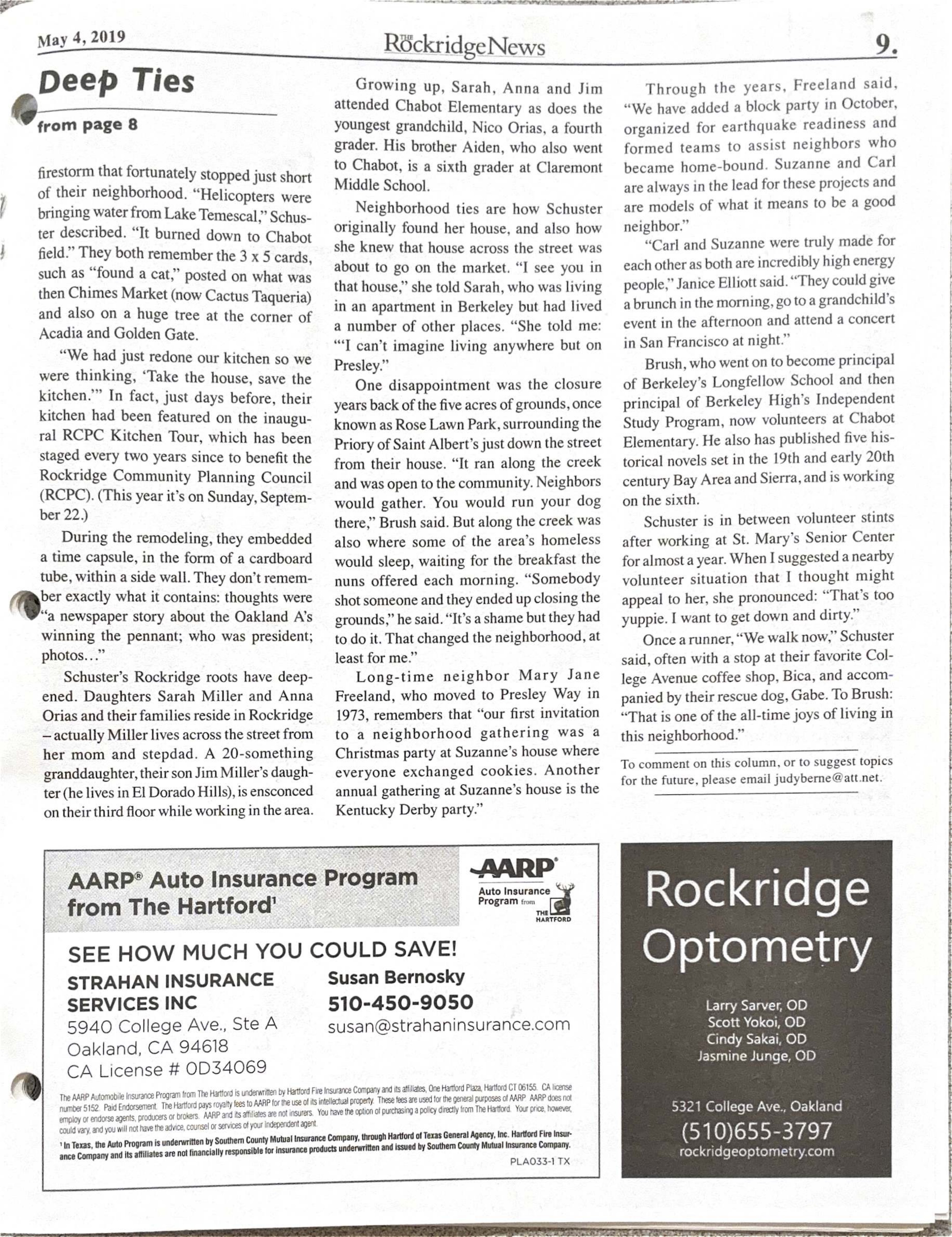 Click to zoom in The Rockridge News, May 2019, page 9
