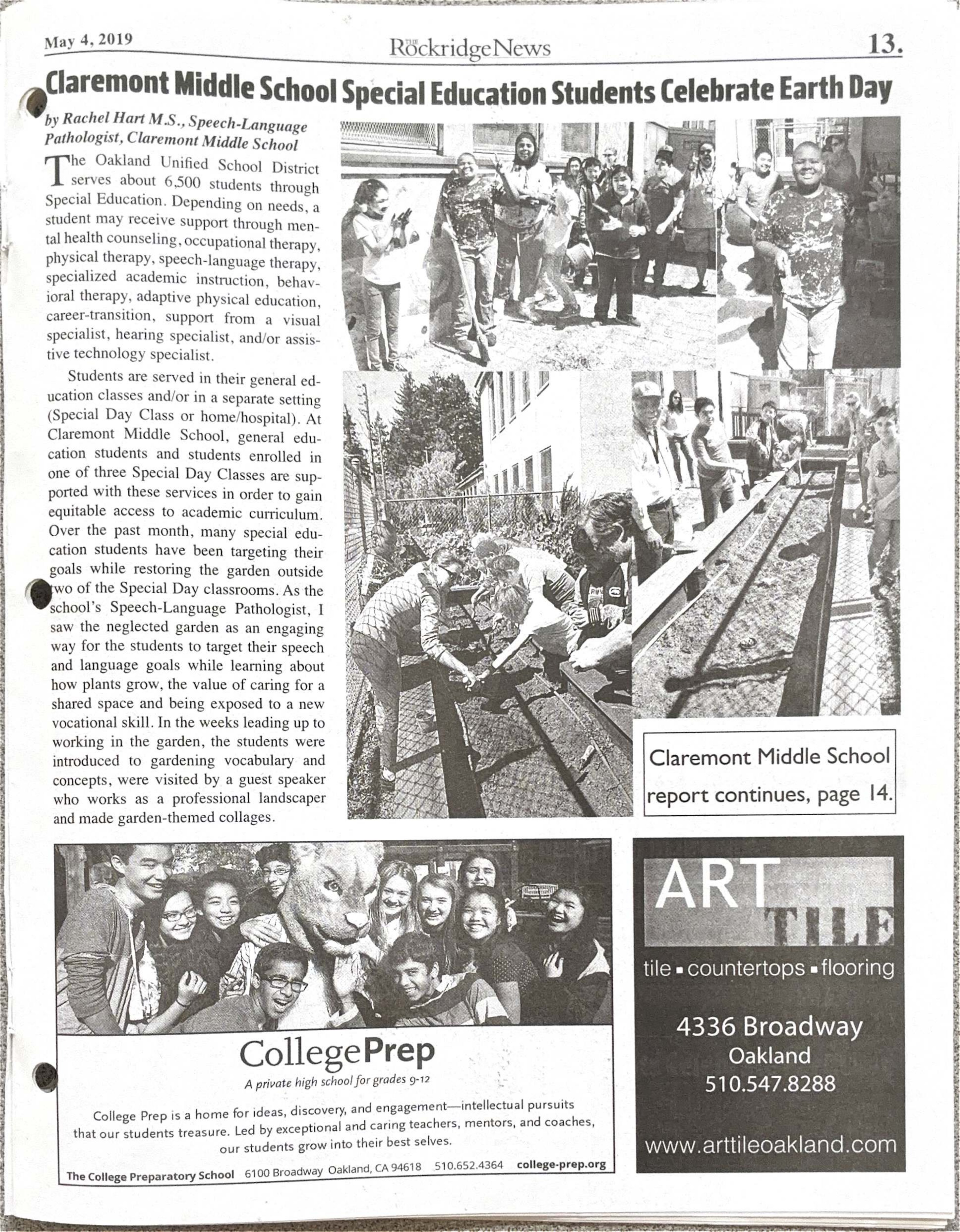 Click to zoom in The Rockridge News, May 2019, page 13