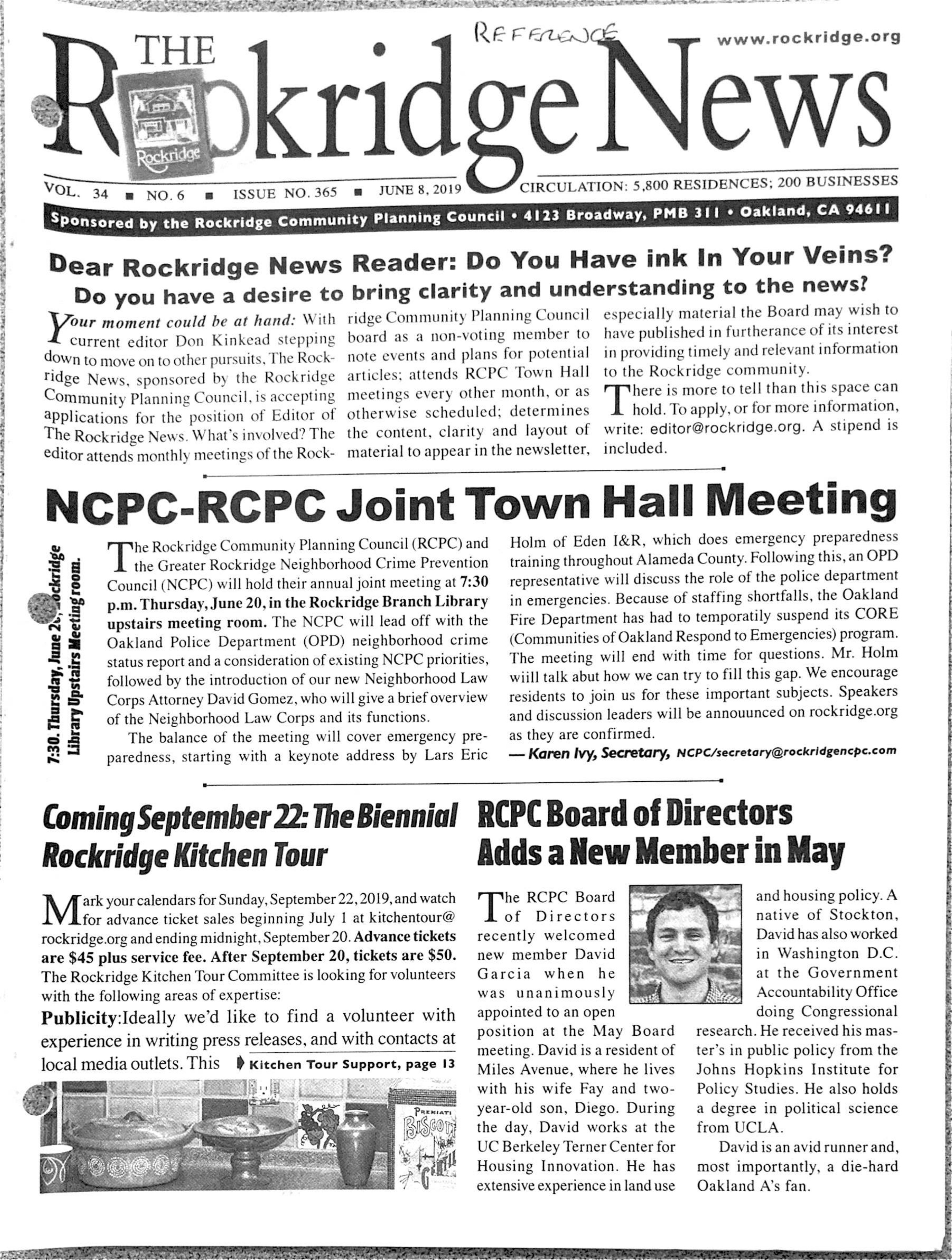 Click to zoom in The Rockridge News, June 2019, page 1