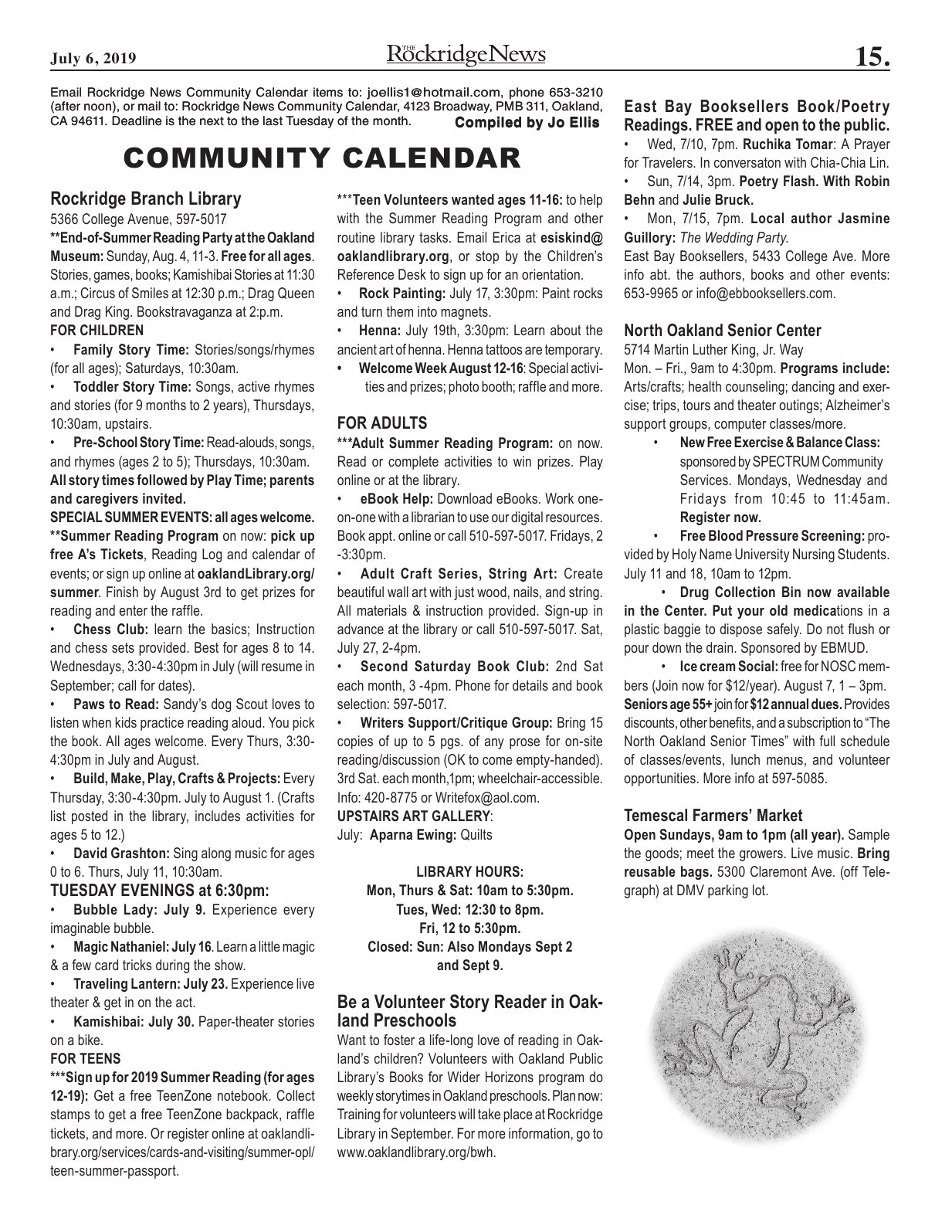 Click to zoom in The Rockridge News, July 2019, page 15