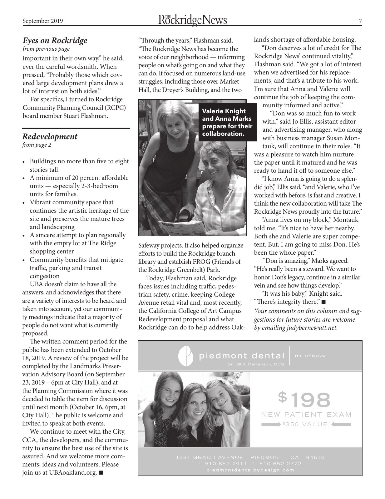 Click to zoom in The Rockridge News, September 2019, page 7