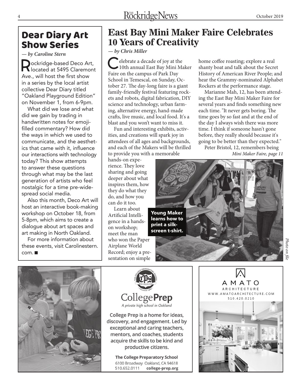 Click to zoom in The Rockridge News, October 2019, page 4